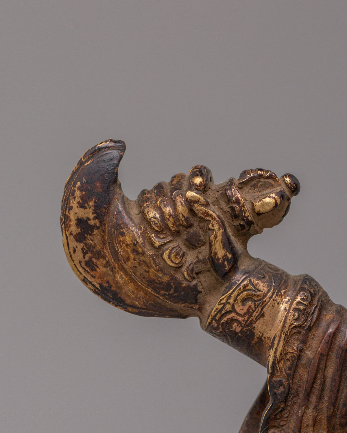 Sacred Bernagchen Mahakala Statue | Tibetan Protector Copper Sculpture
