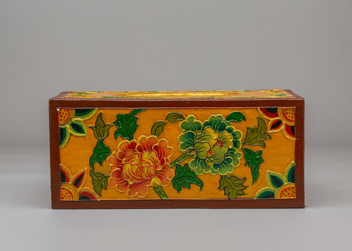 Buddhist Inspired Tissue Box | Handcrafted Wooden Tissue Holder