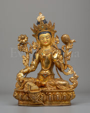 Goddess Green Tara Deity Statue 