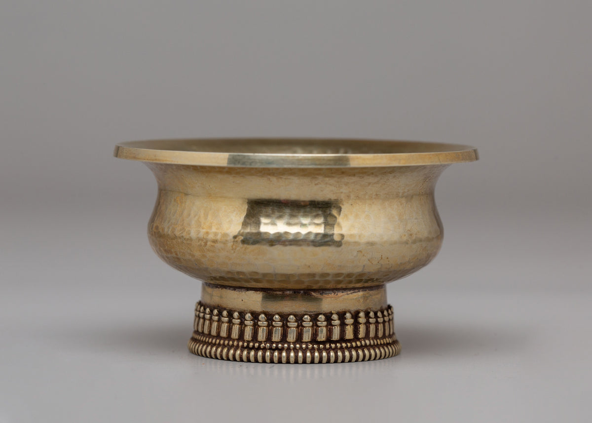 Himalayan Buddhist Offering Bowls Set | Sacred Tibetan Altar Decor