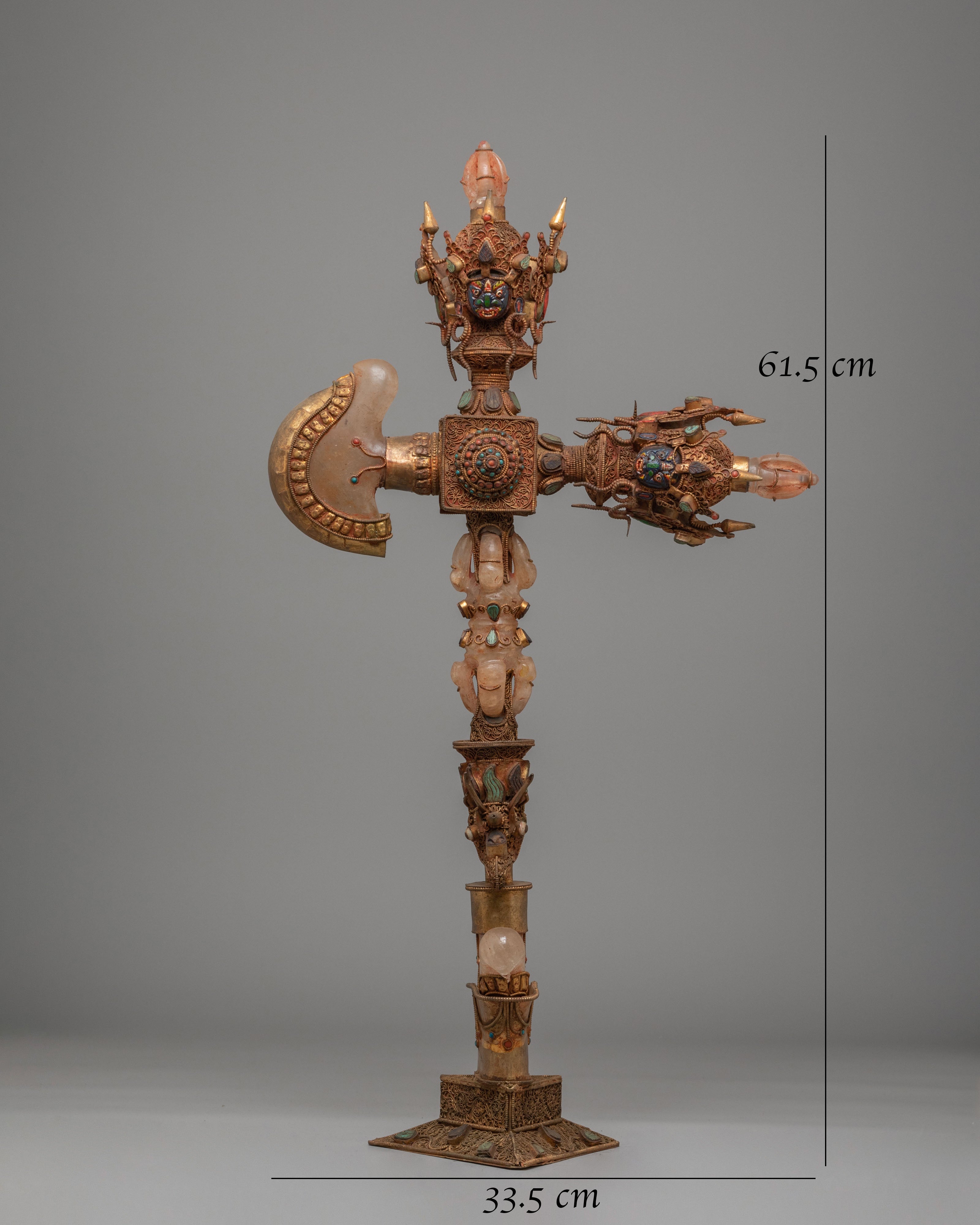 Ceremonial Ritual Kartika Knife | Ritual Curved Blade for Sacred Ceremonial Use