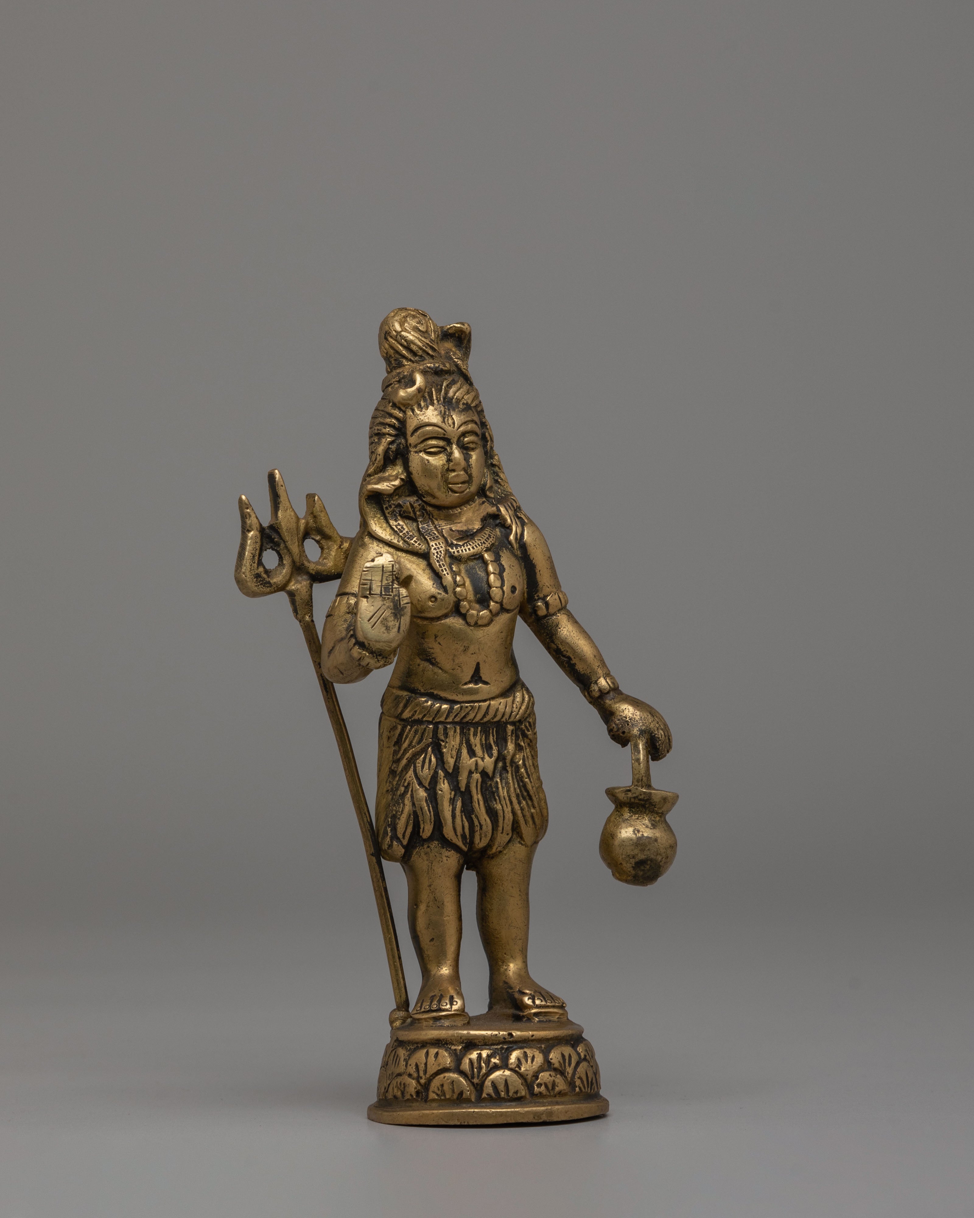 Sacred Shiva Statue | Handcrafted Brass Hindu Deity Sculpture