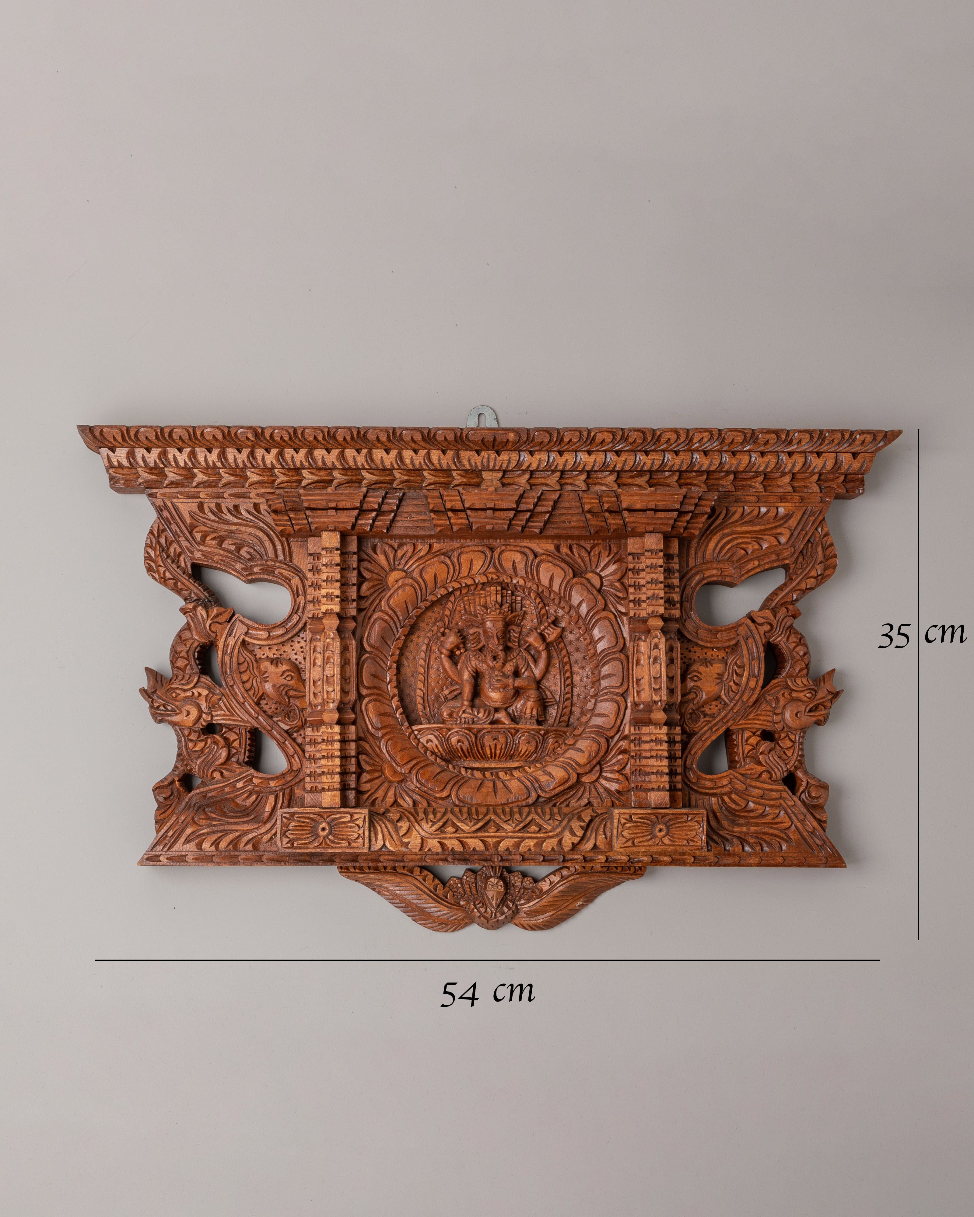 Ganesha Wood Wall Hanging | Spiritual Wooden Art