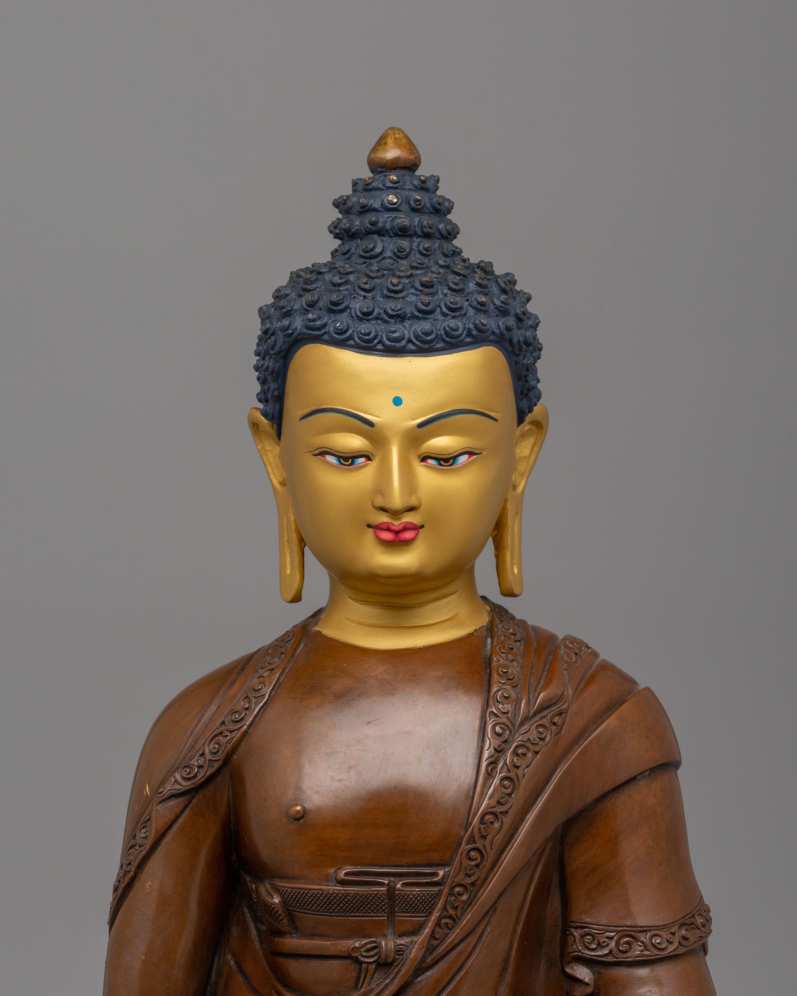 Tibetan Amitabha Sculpture for Wisdom | Handmade Buddha Statue for Meditation
