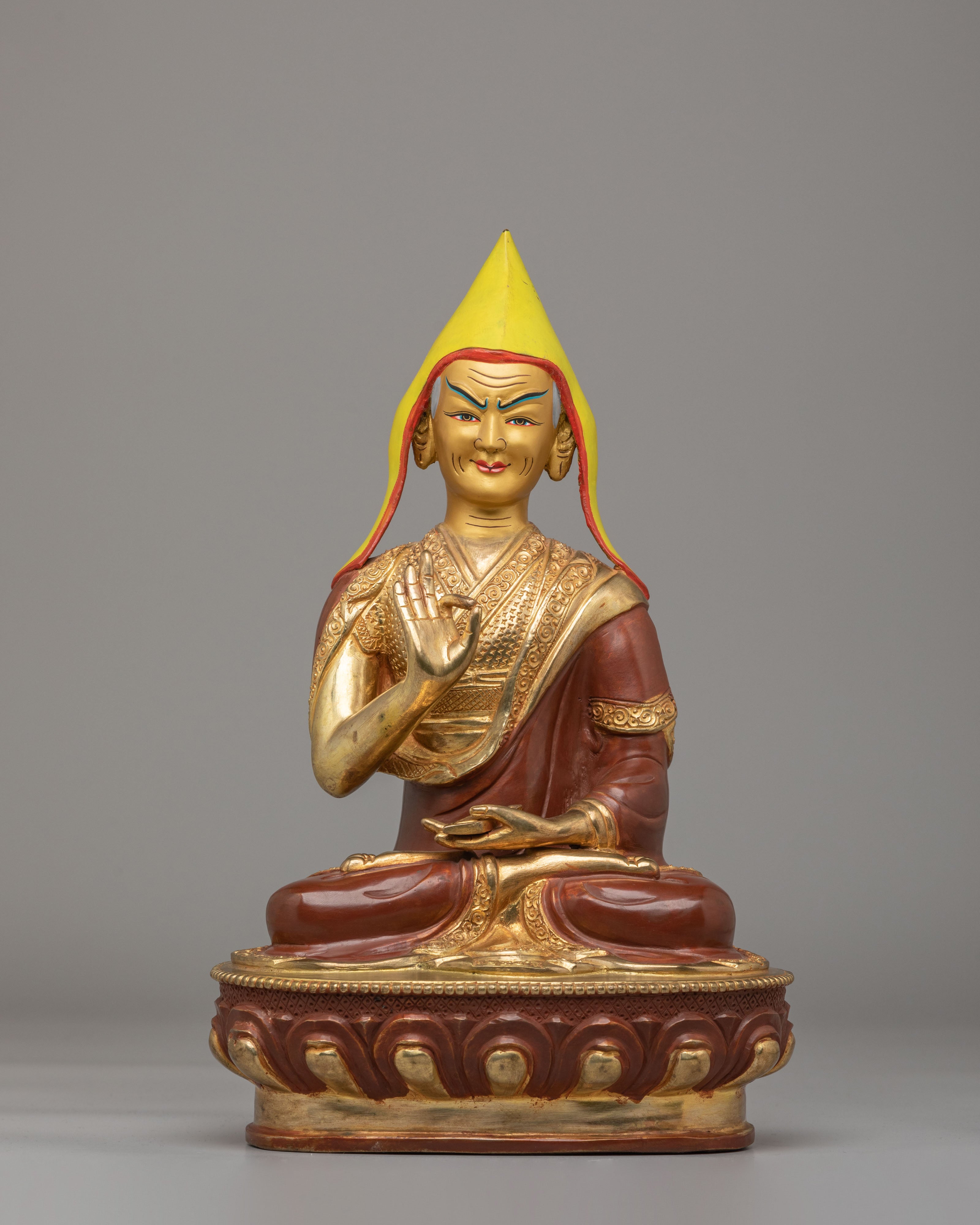 Sacred Tsongkhapa Set Statue | Spiritual Practice and Devotion