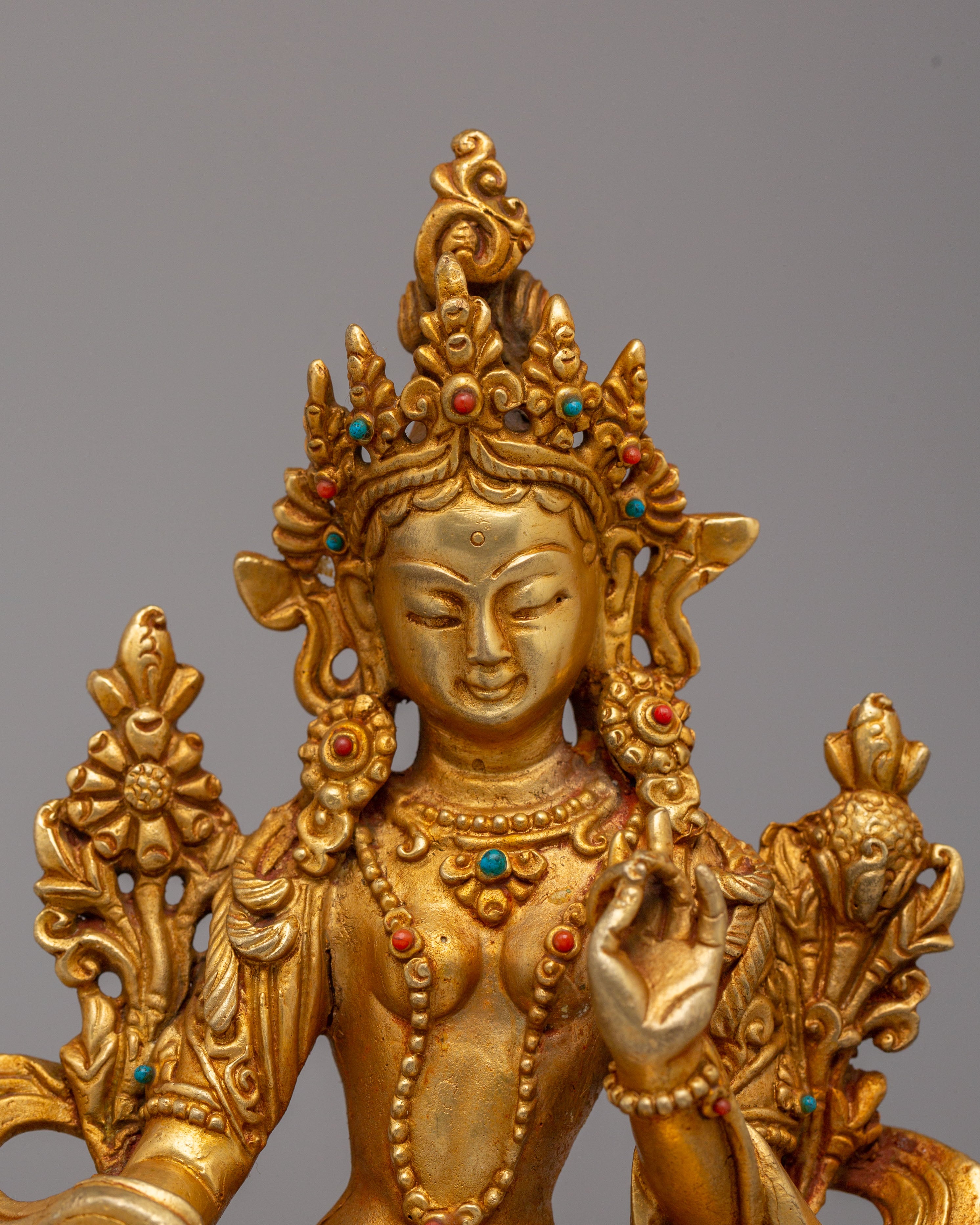 Handcrafted Shyama Tara Deity Statue | Tibetan Spiritual Goddess Artwork