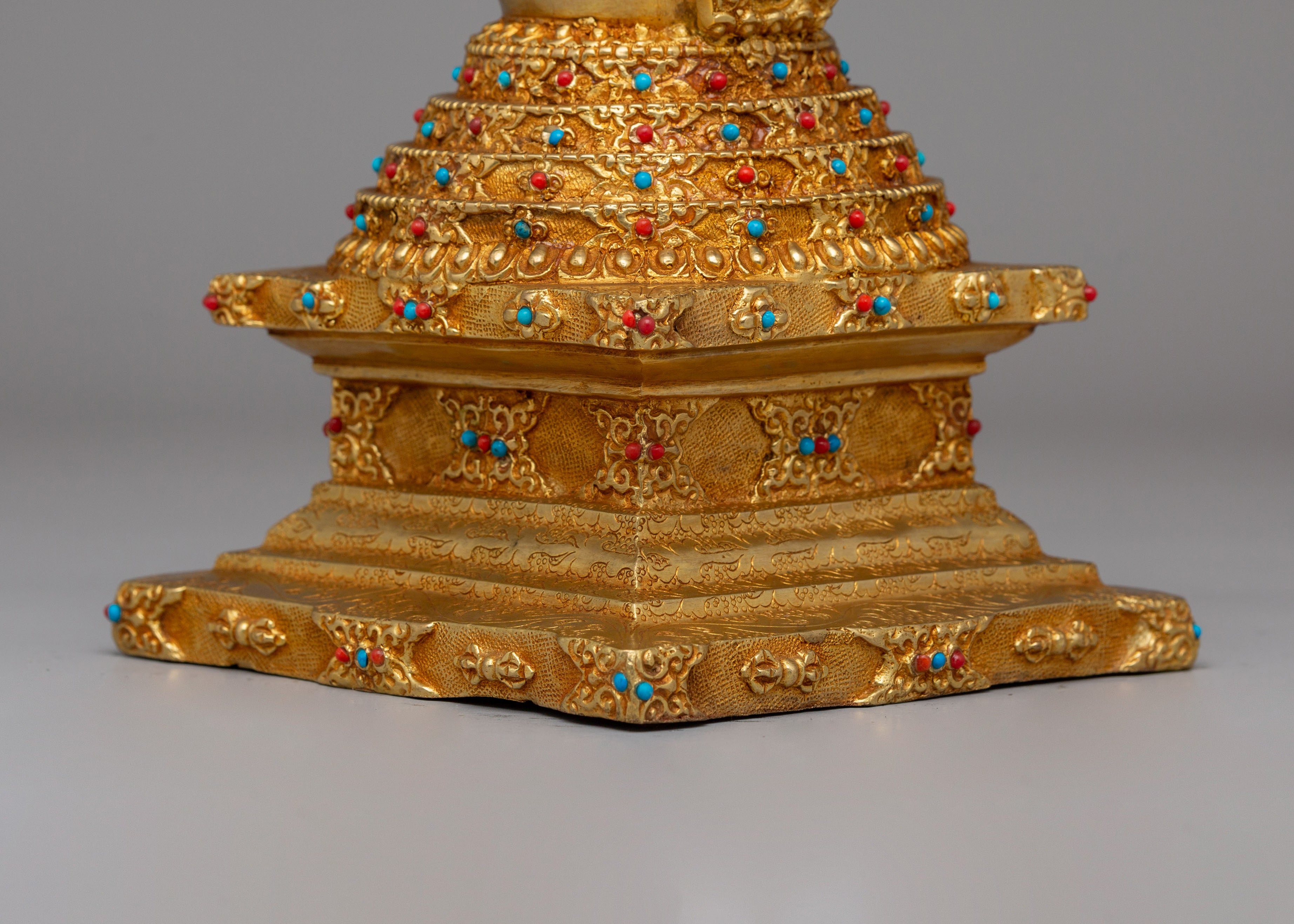 Handmade Lotus Blossom Stupa | Sacred Meditation Sculpture
