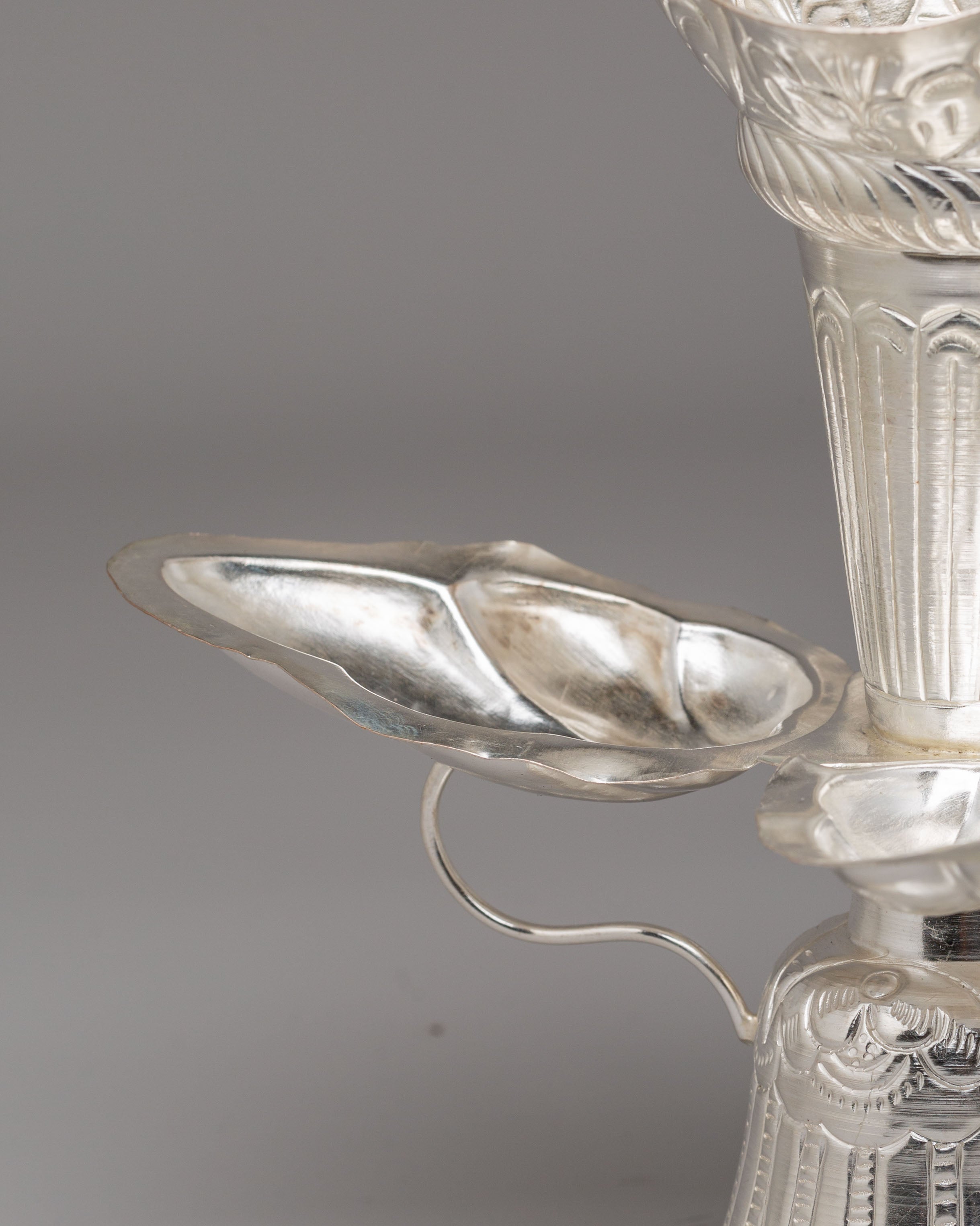 Himalayan Altar Tikadani | Traditional Silver Puja Vessel