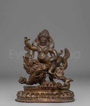 Buddhist Wealth Icon White Dzambhala Statue 