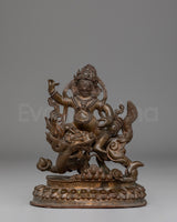 Buddhist Wealth Icon White Dzambhala Statue 