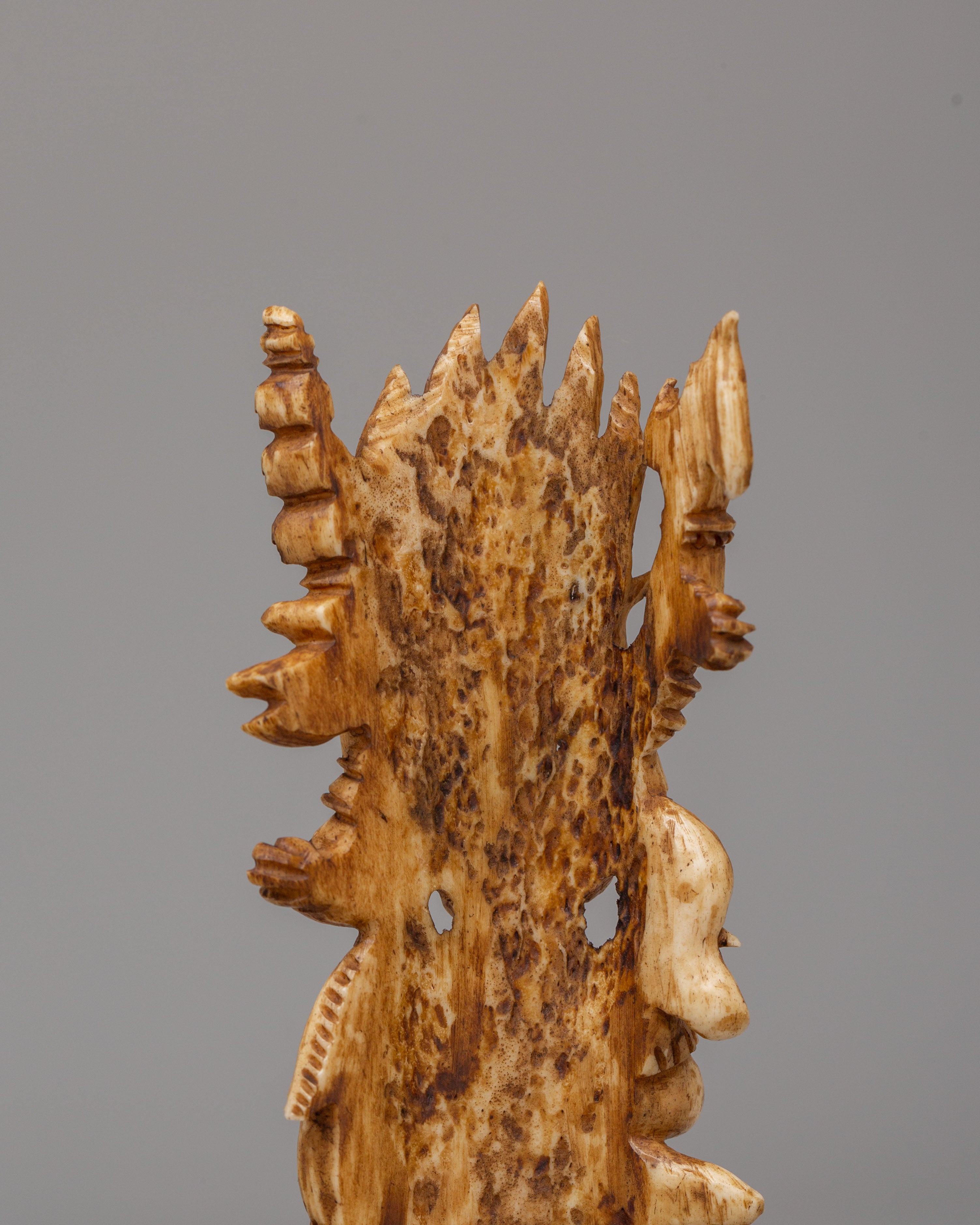 Sacred Simhamukha Bone Sculpture | Handcrafted Ritual Artifact