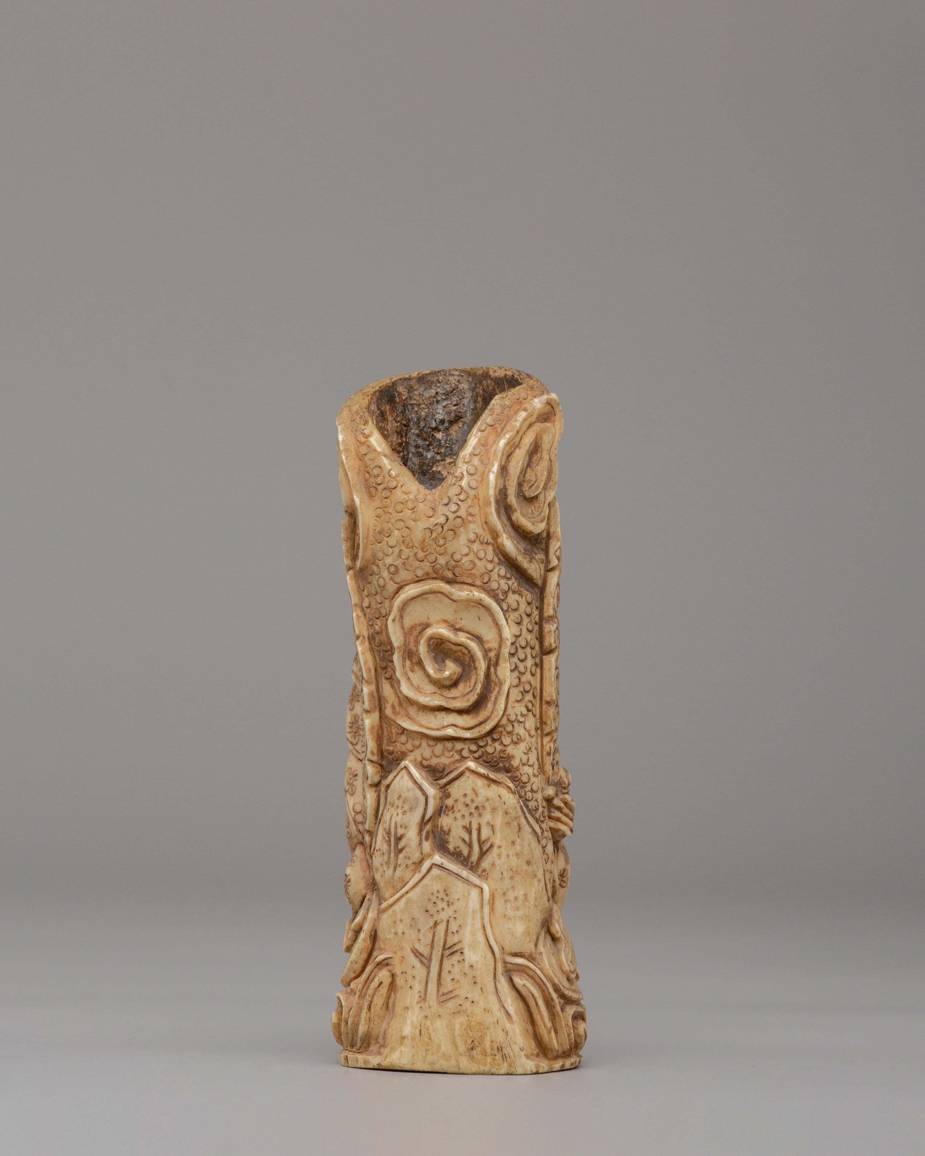 Traditional Guru Rinpoche Bone Sculpture | Spiritual Decor