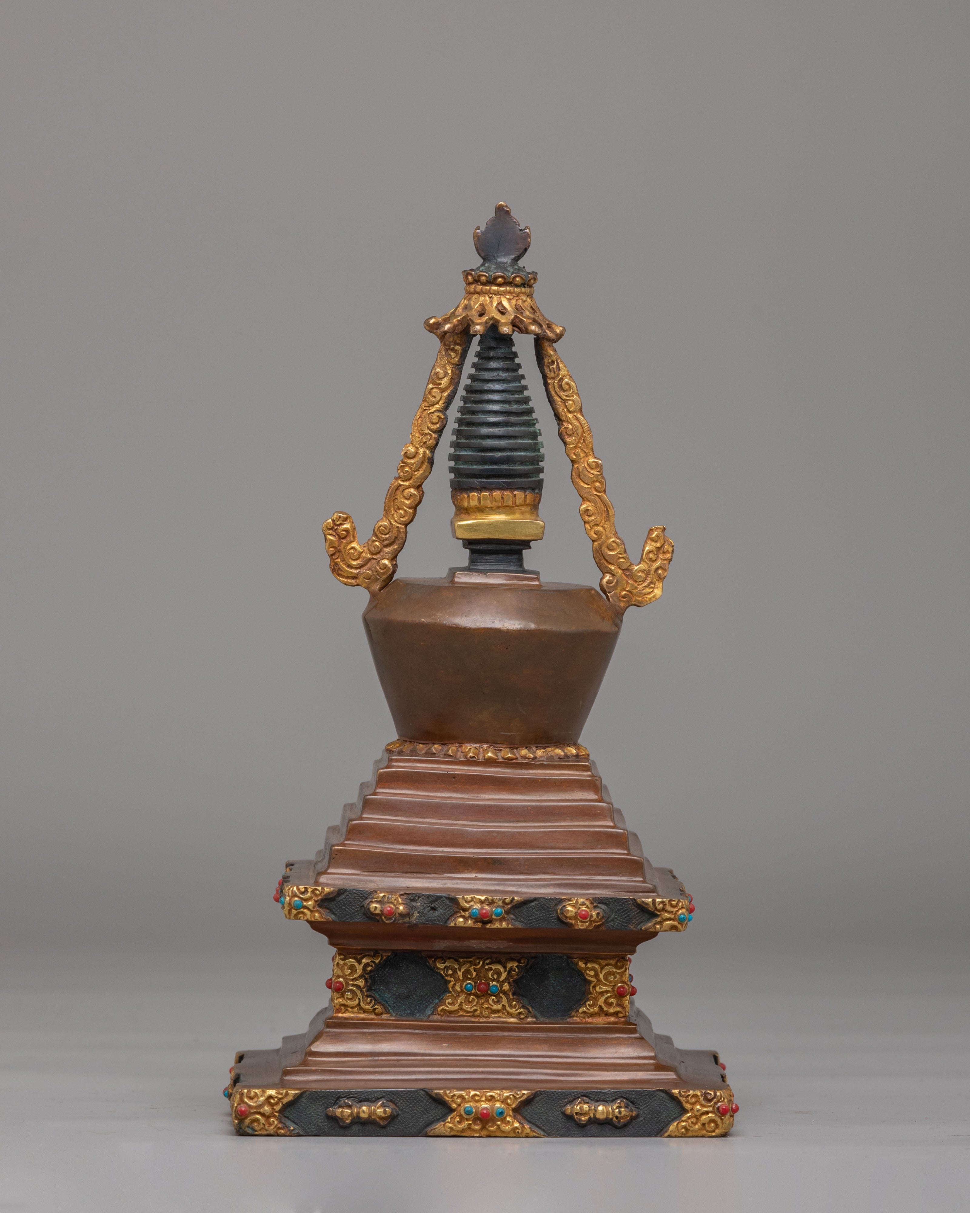 Himalayan Enlightenment Stupa for Ritual | Spiritual Decorative Stupa