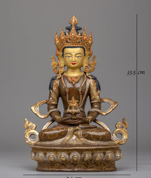 Amitayus Statue for Longevity | Handcrafted Tibetan Buddha Art