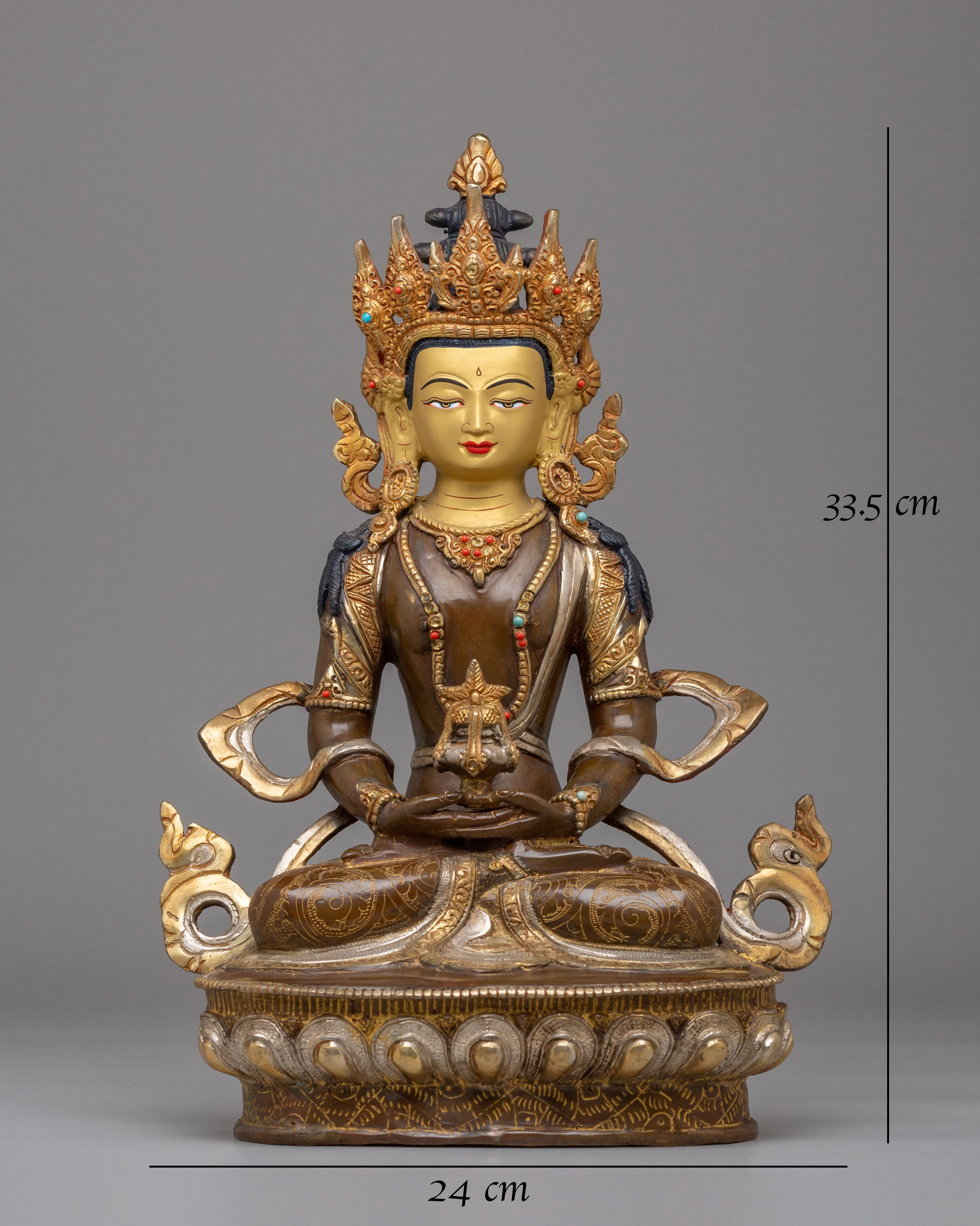 Amitayus Statue for Longevity | Handcrafted Tibetan Buddha Art