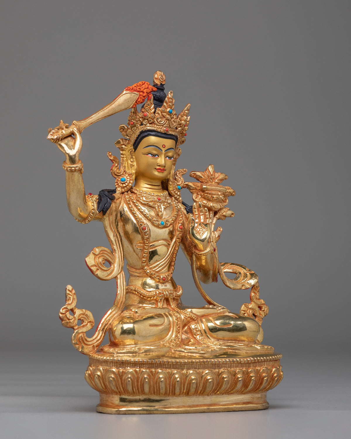 Sacred Wisdom Manjushri Statue | Tibetan Buddhist Deity