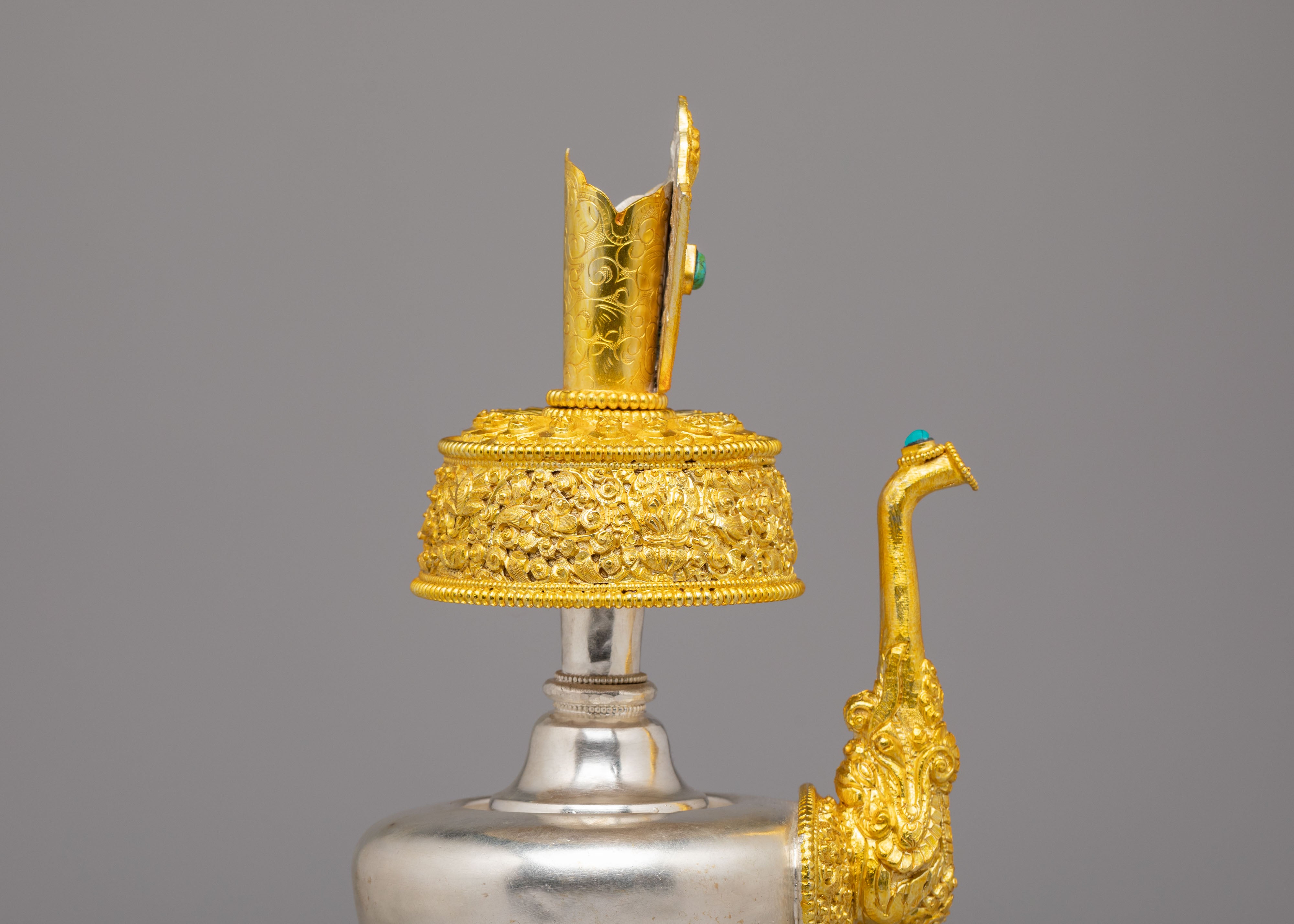 Handmade Tibetan Bhumba Set | Sacred Ritual Offering Vessel for Altars