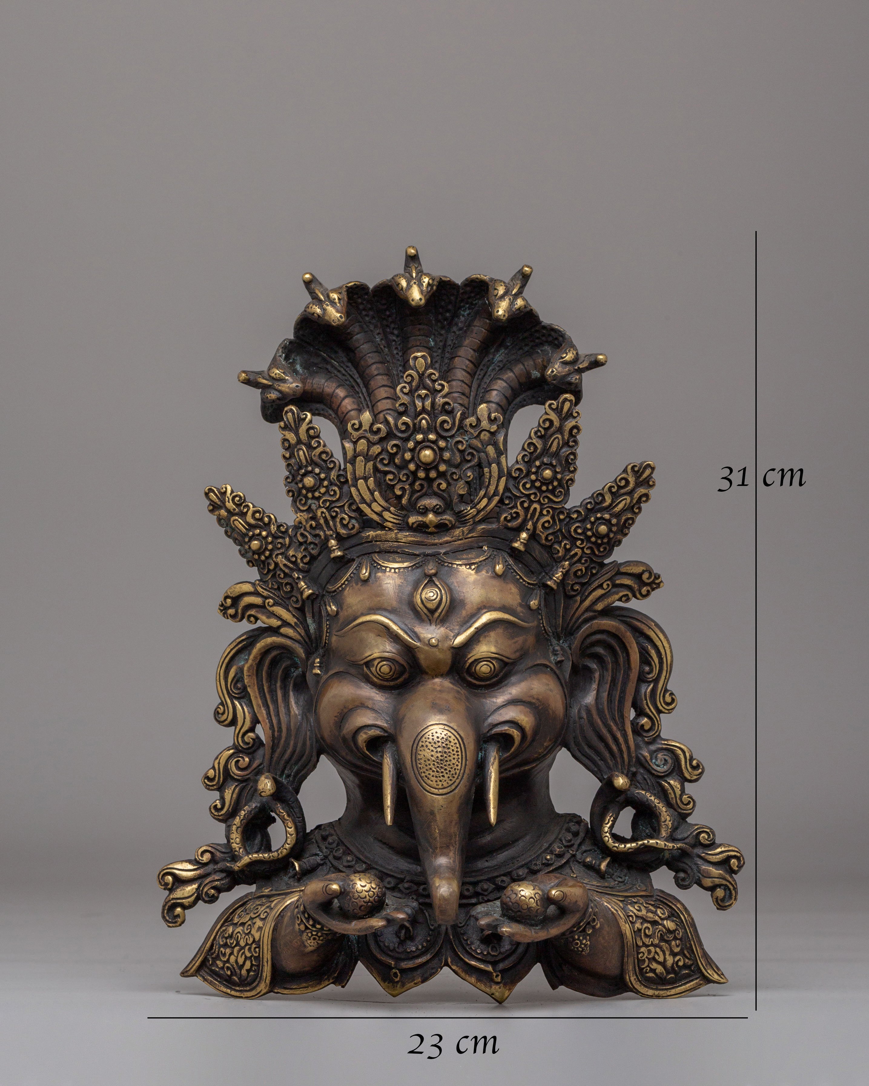 Handmade Ganesh Head for Decor | Traditional Hindu Artwork