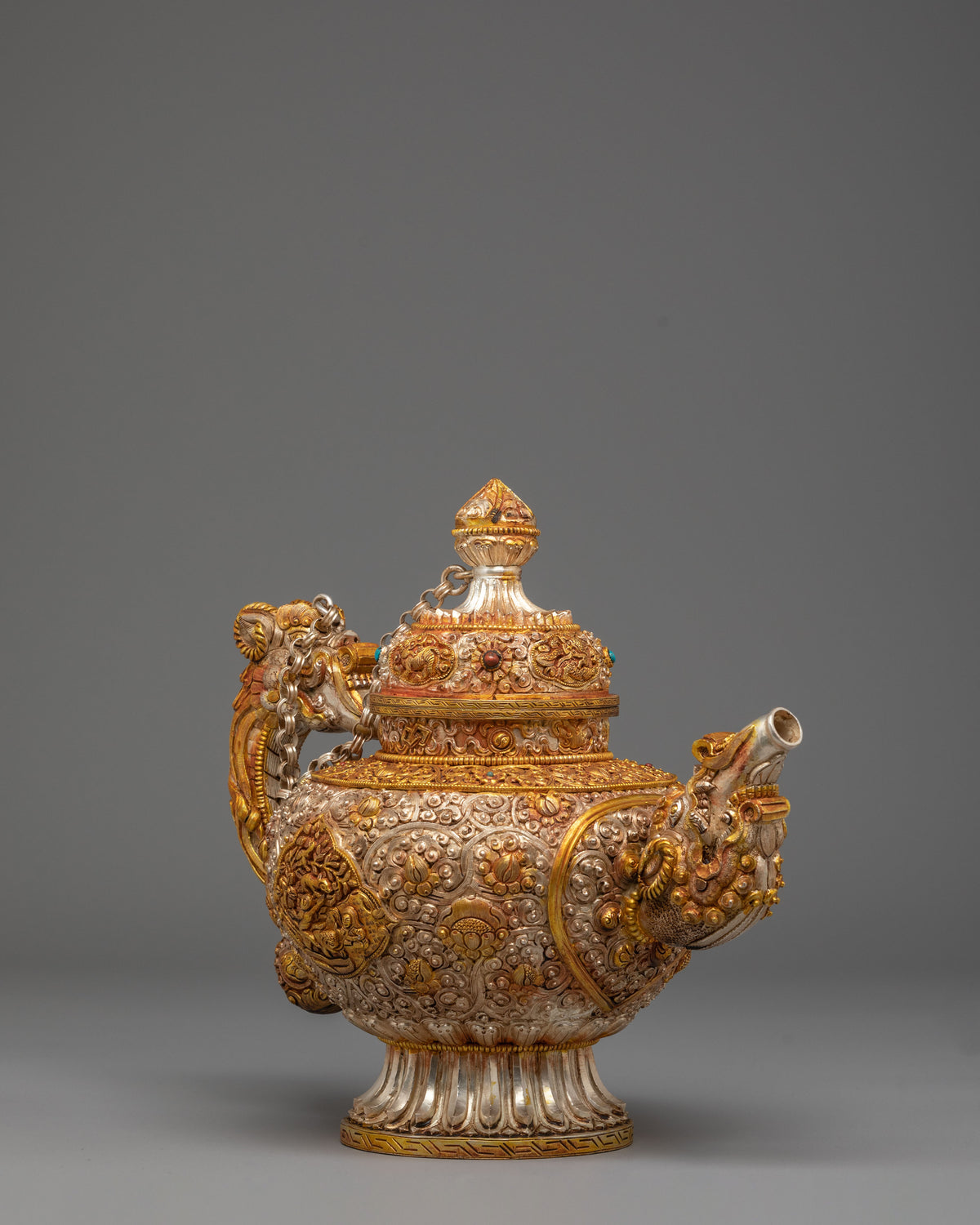 Handcrafted Buddhist Ritual Teapot | Himalayan Sacred Vessel