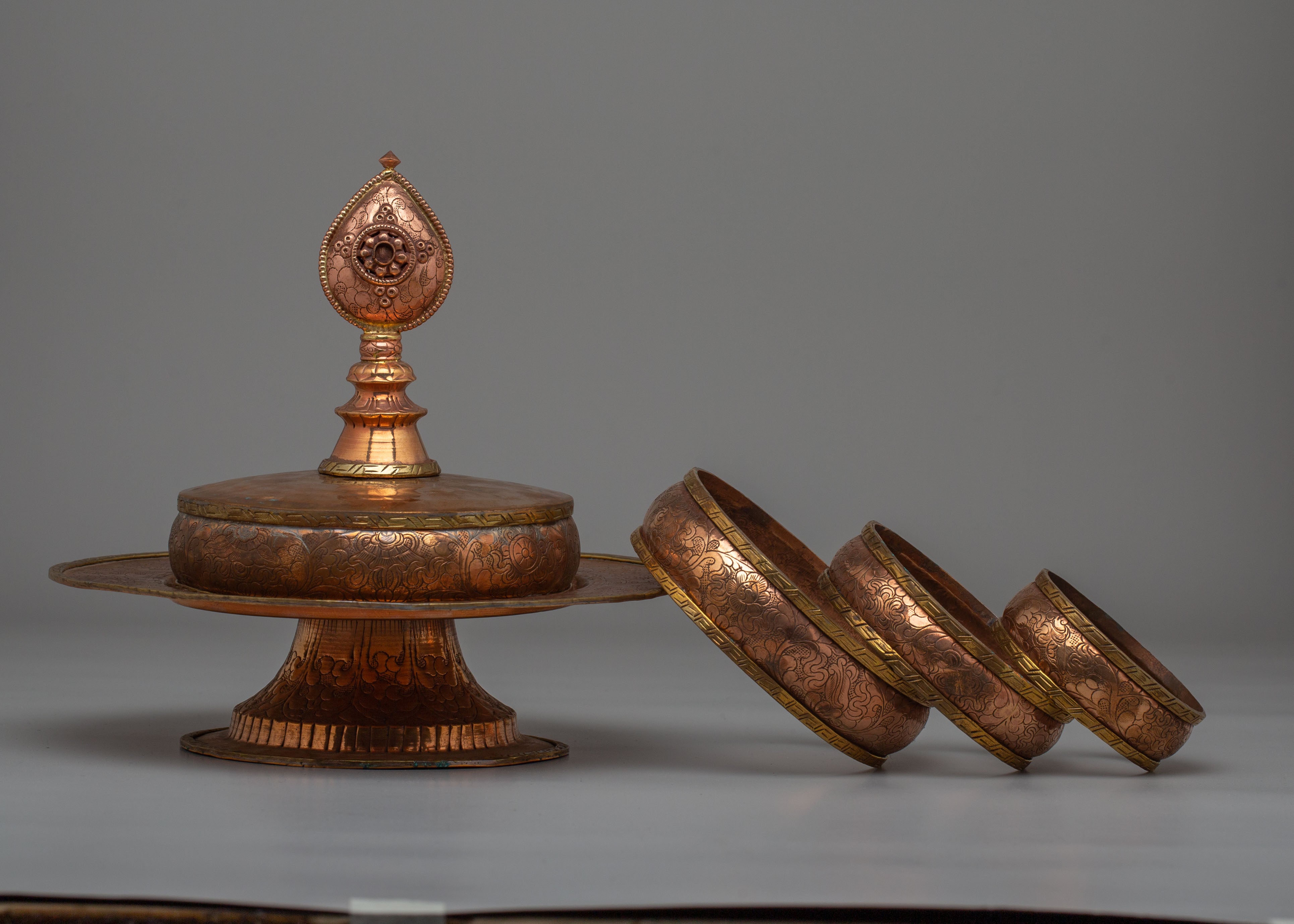 Tibetan Mandala Offering Ritual Set | Sacred Spiritual Decor for Meditation