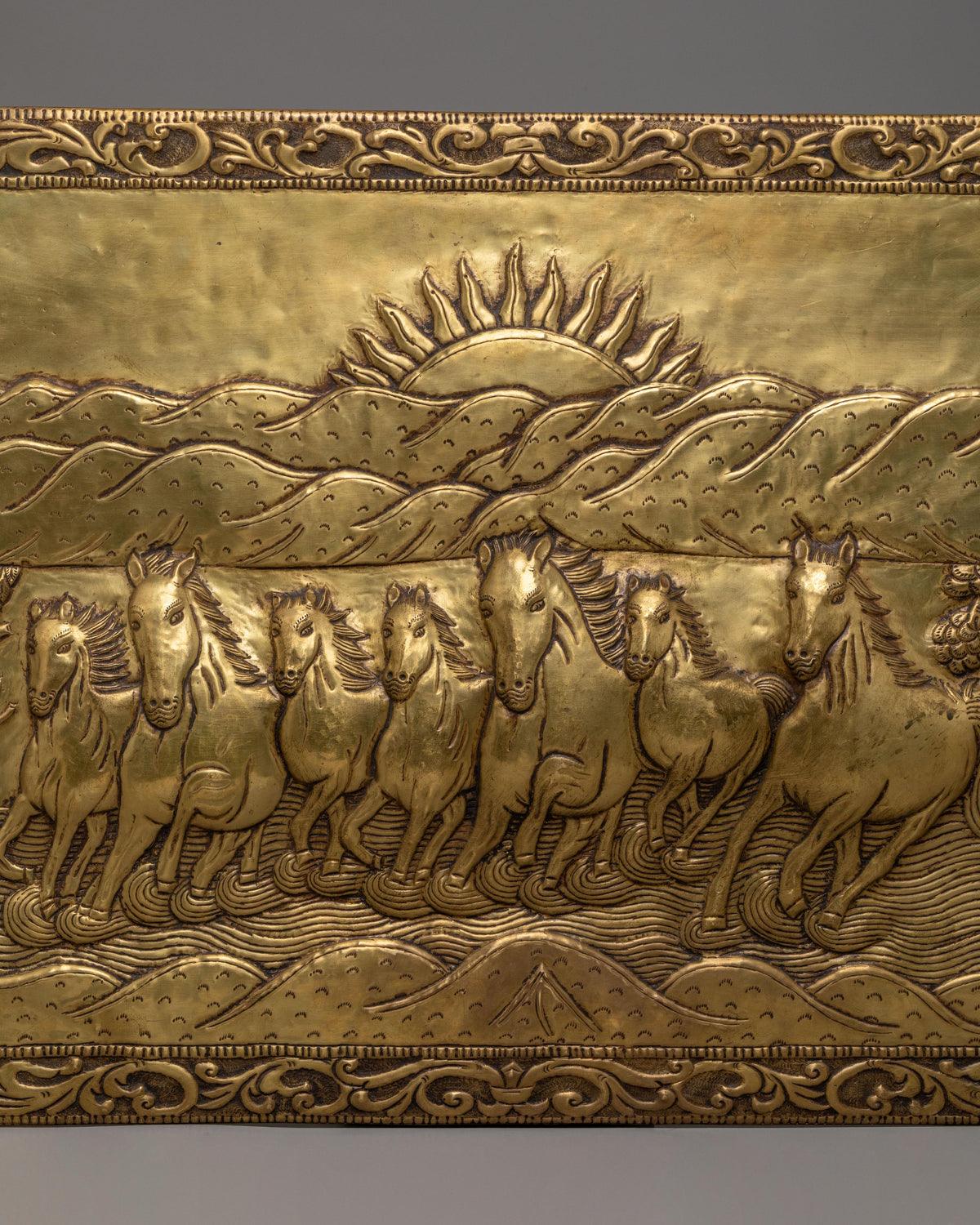 Seven Horse Brass Wall Hanging | Symbol of Wealth and Prosperity