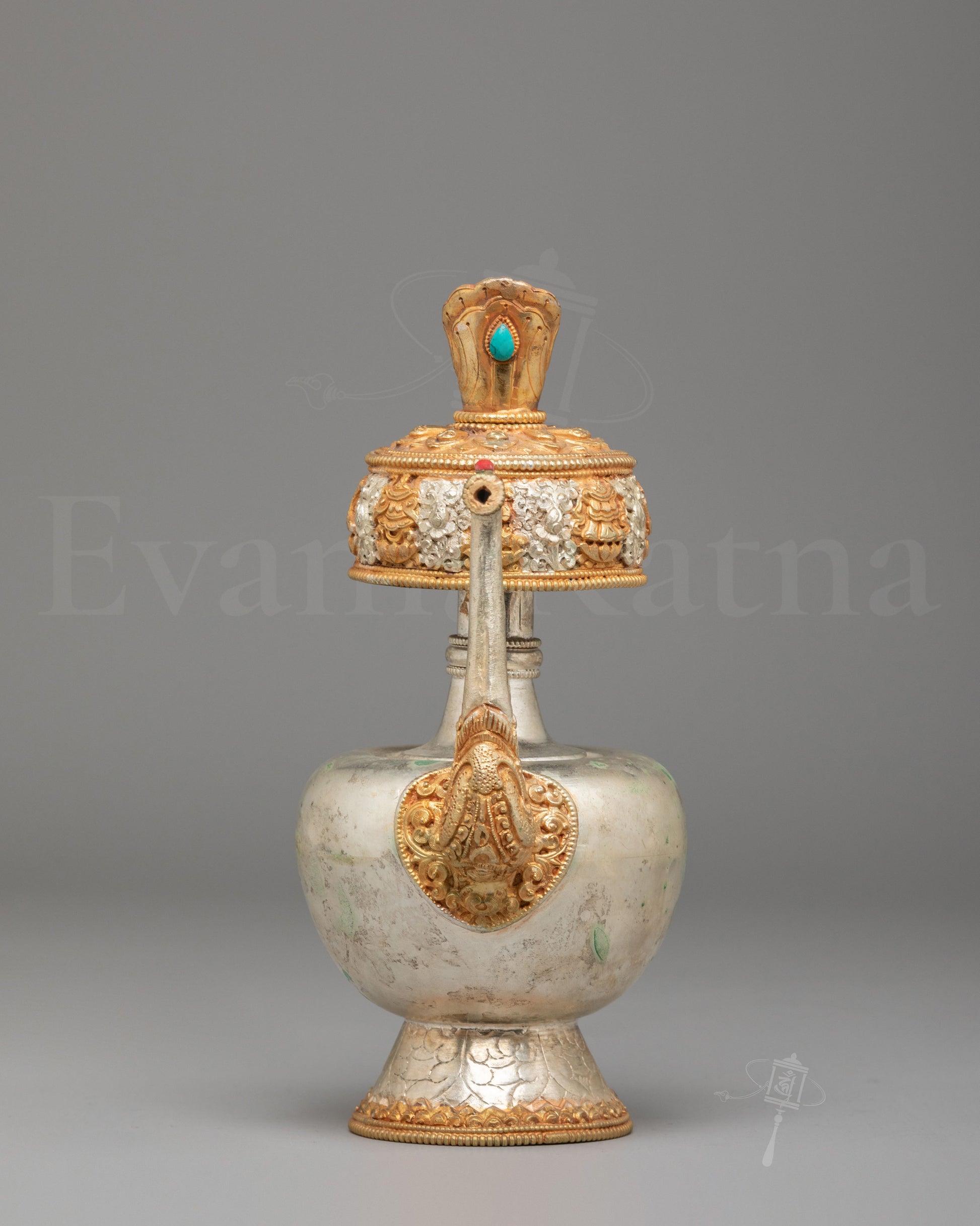 Handcrafted Tibetan Bhumba Ritual Vessel 