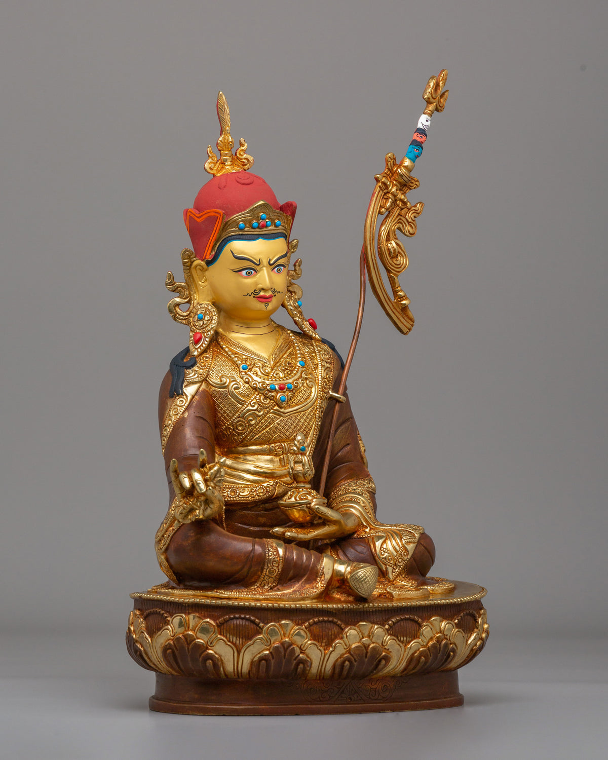 Spiritual Tibetan Guru Rinpoche Figurine | Symbol of Vajrayana Wisdom, Protection
