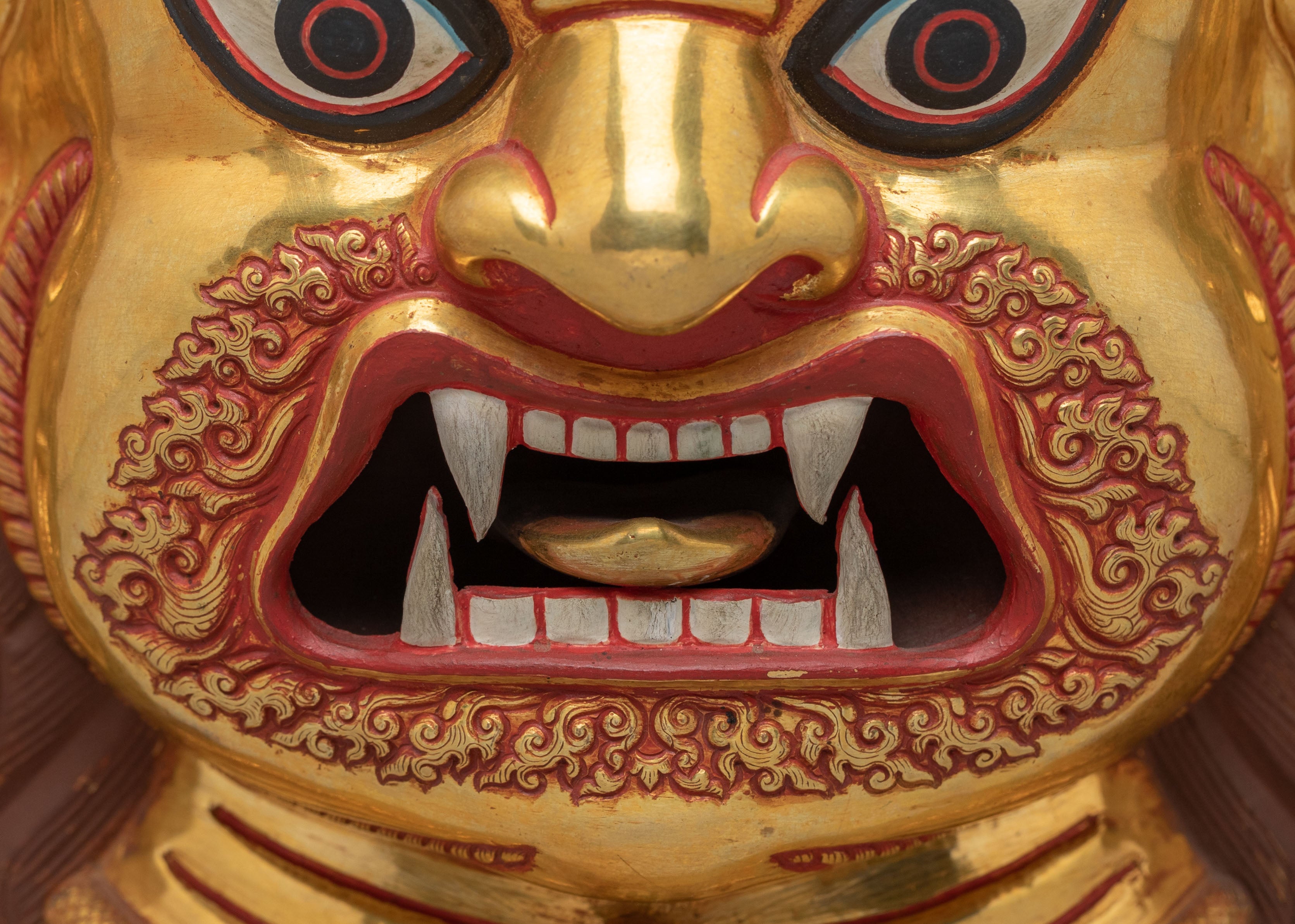 Handmade Mahakala Wall Hanging | Tibetan Wrathful Deity Artwork