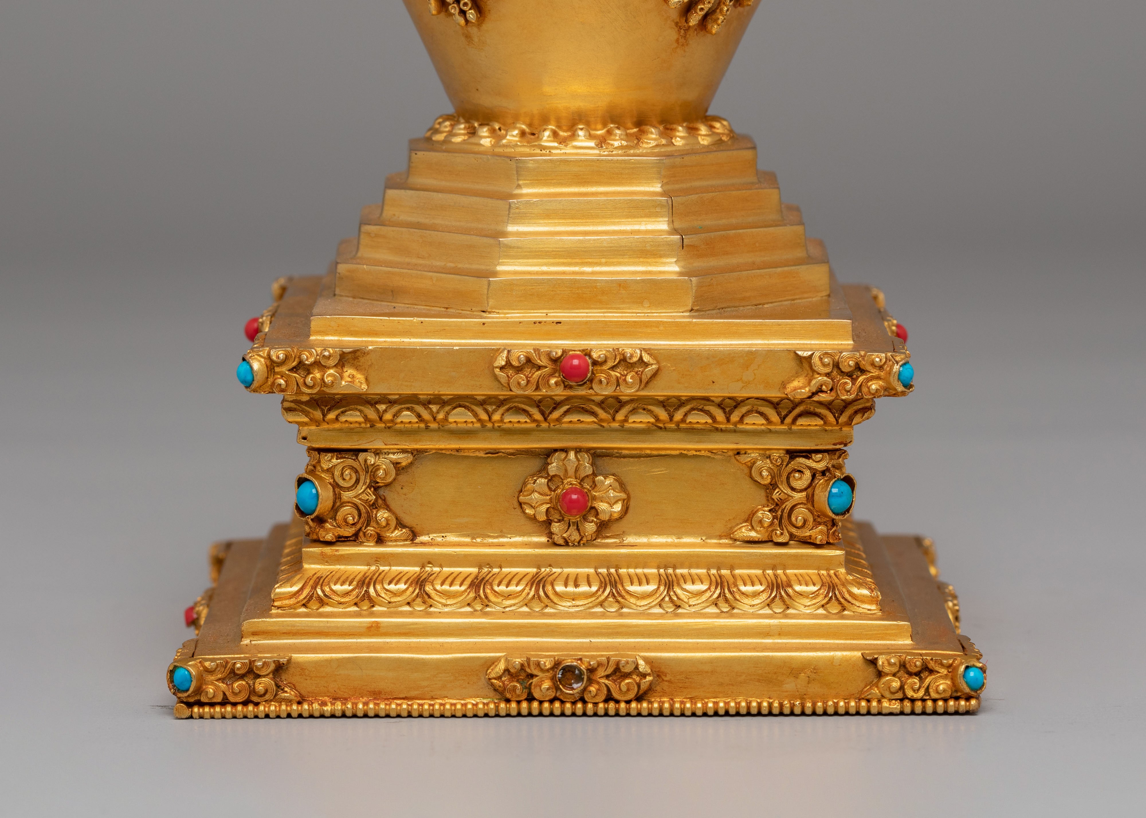 Gold Plated Tibetan Reconciliation Stupa | Stupa of Reconciliation