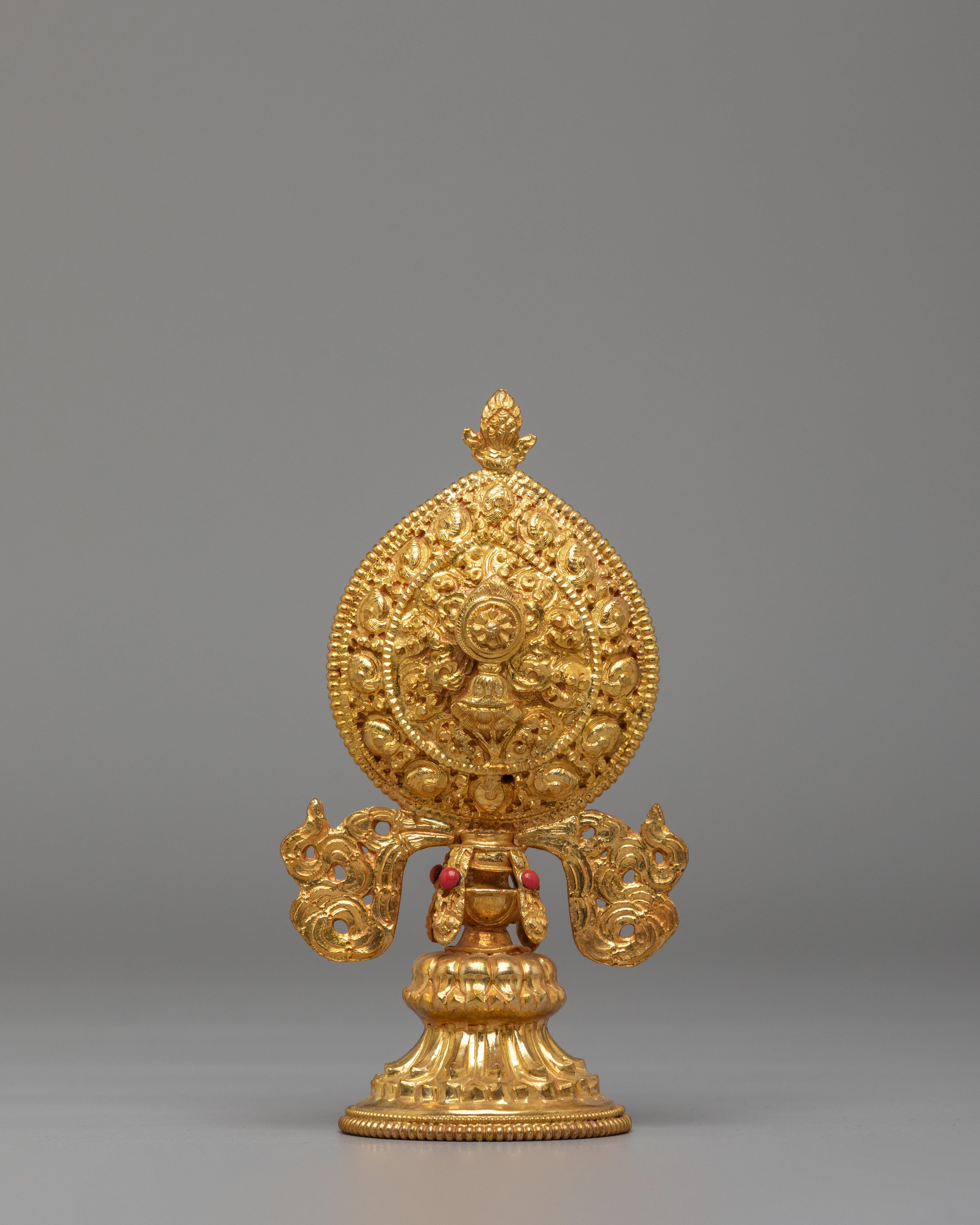 Chakravartin Possession Buddhist Symbol | Gold Plated Copper Chakravartin Set