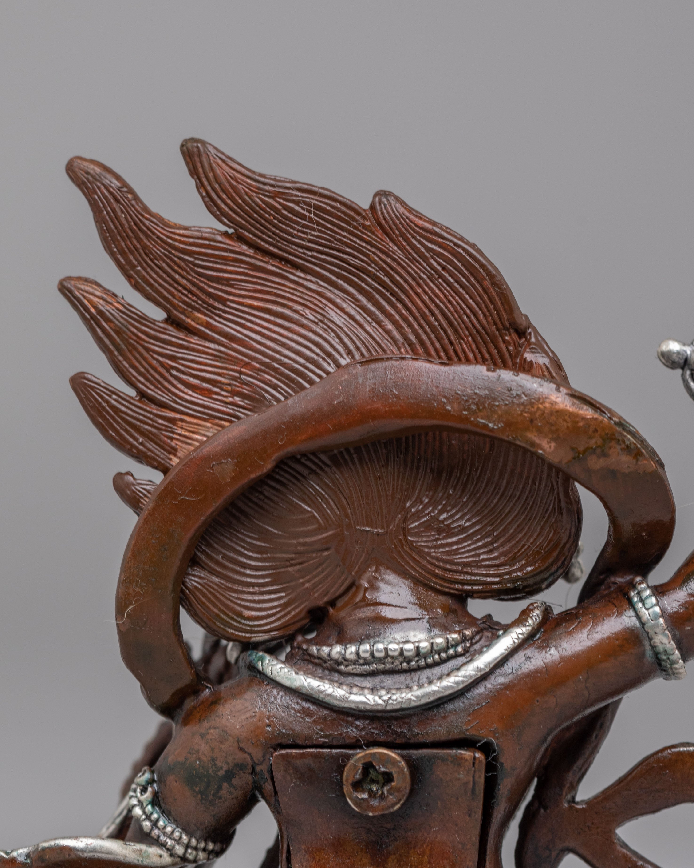 Machine Made Vajrapani Deity Statue | Buddhist Protector Sculpture