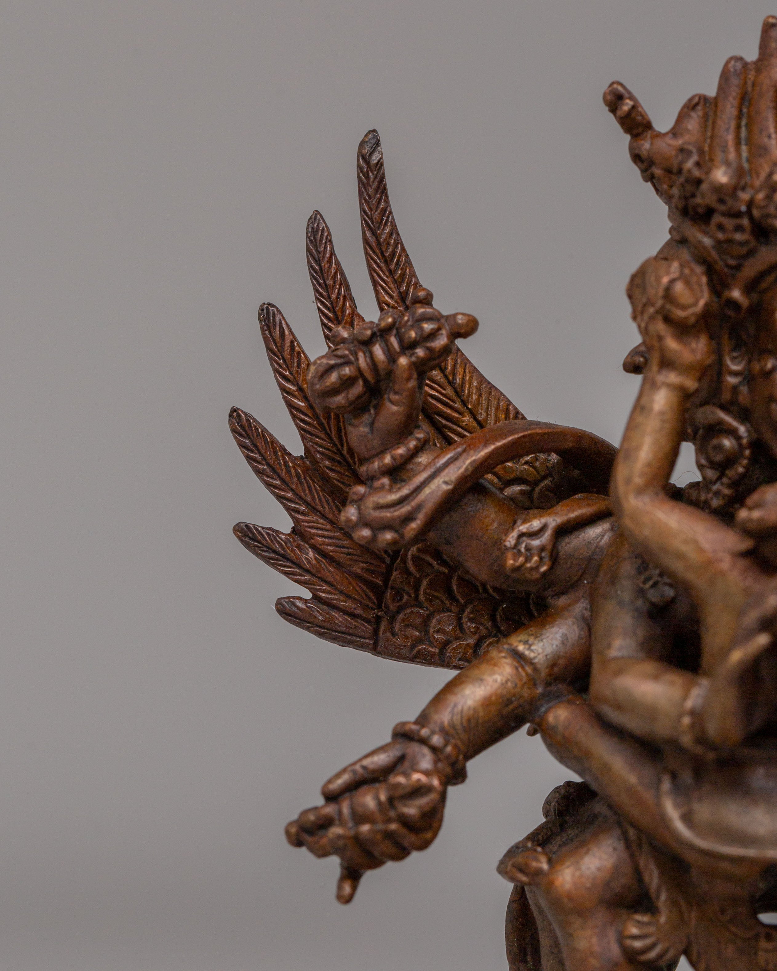 Sacred Vajrakilaya with Consort Statue | Tibetan Tantric Deity Figurine