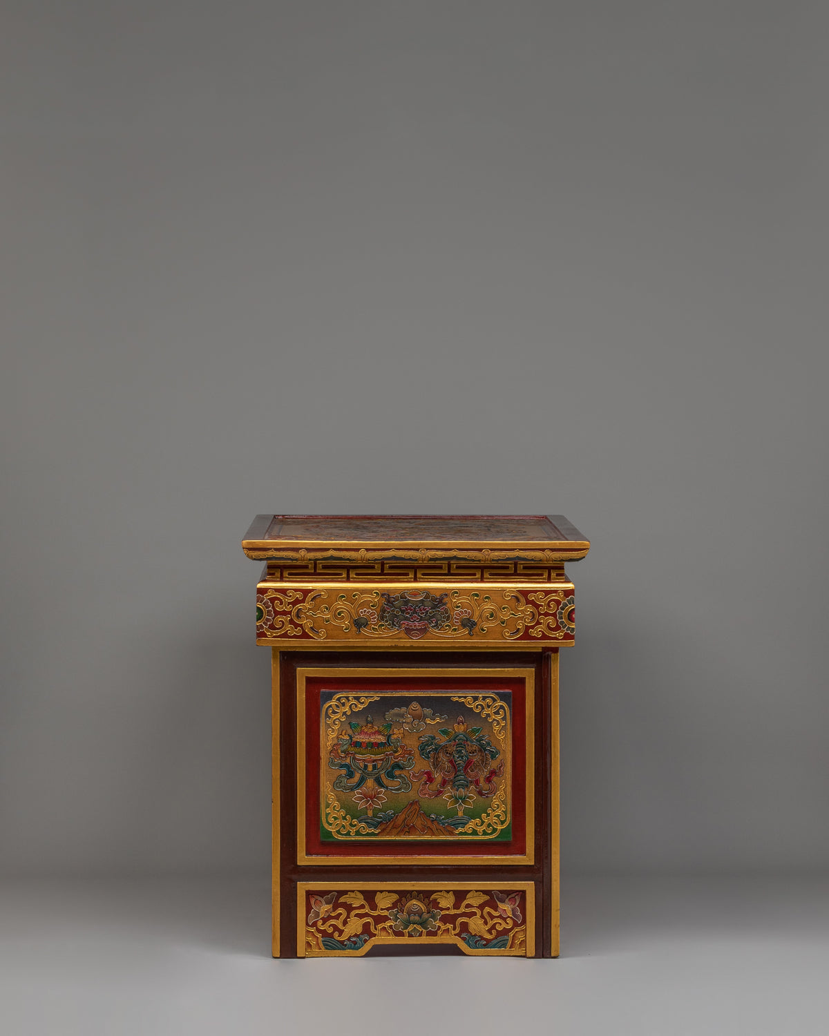 Traditional Tibetan Folding Table | Portable Wooden Table
