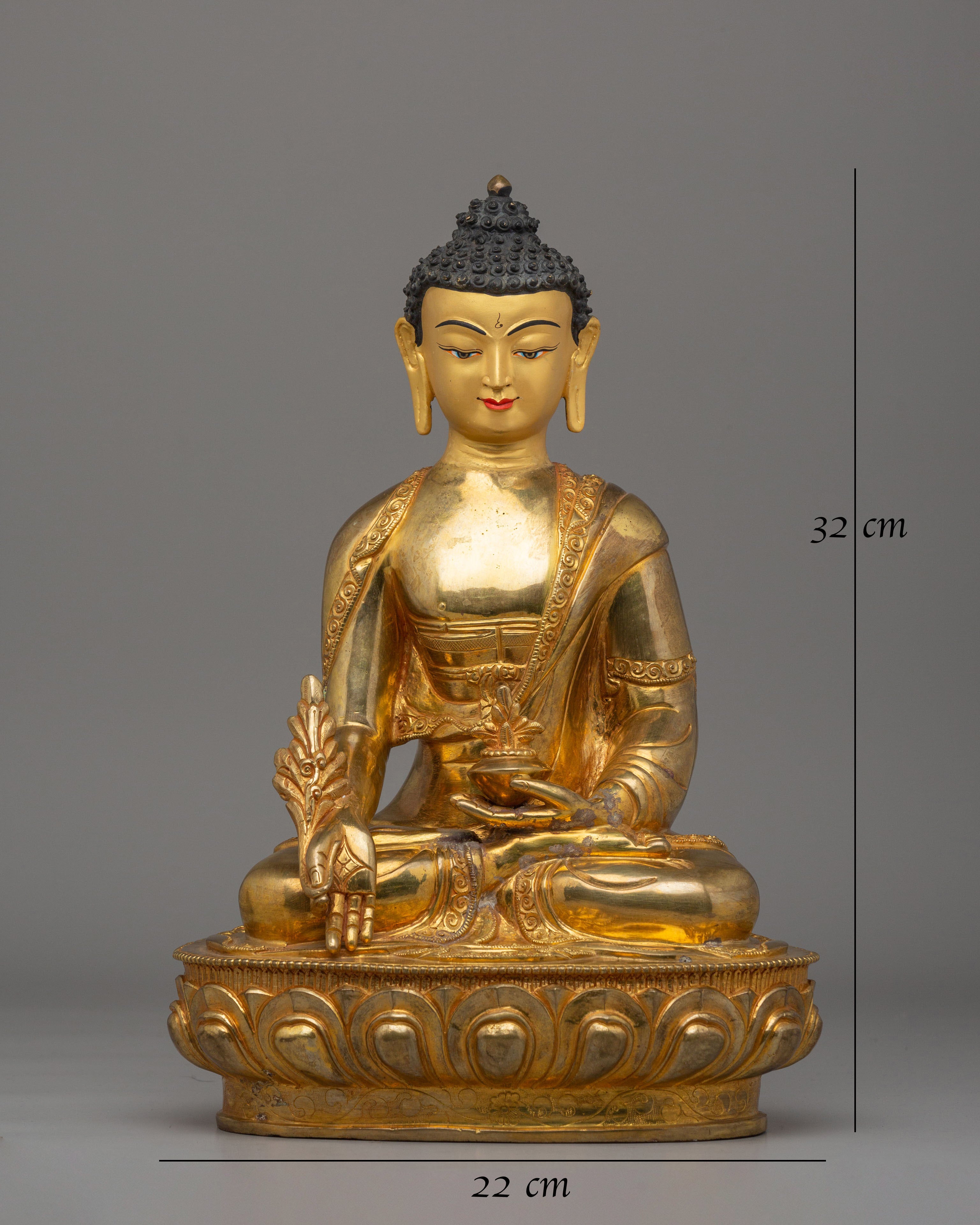 Spiritual Handcrafted Medicine Buddha Statue | Tibetan Healing Deity Figurine