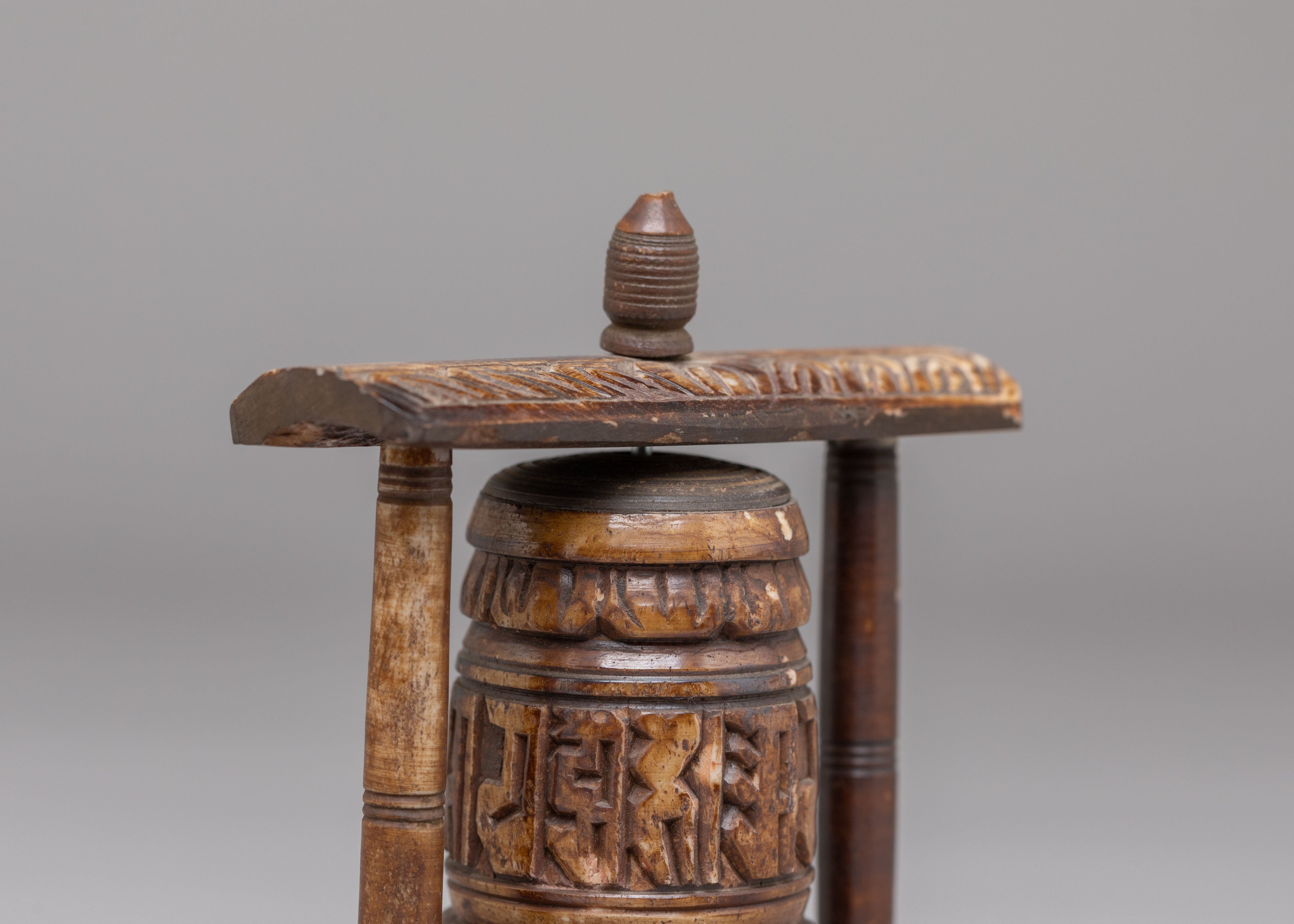 Buddhist Shrine Prayer Wheel | Tibetan Mantra Spinner