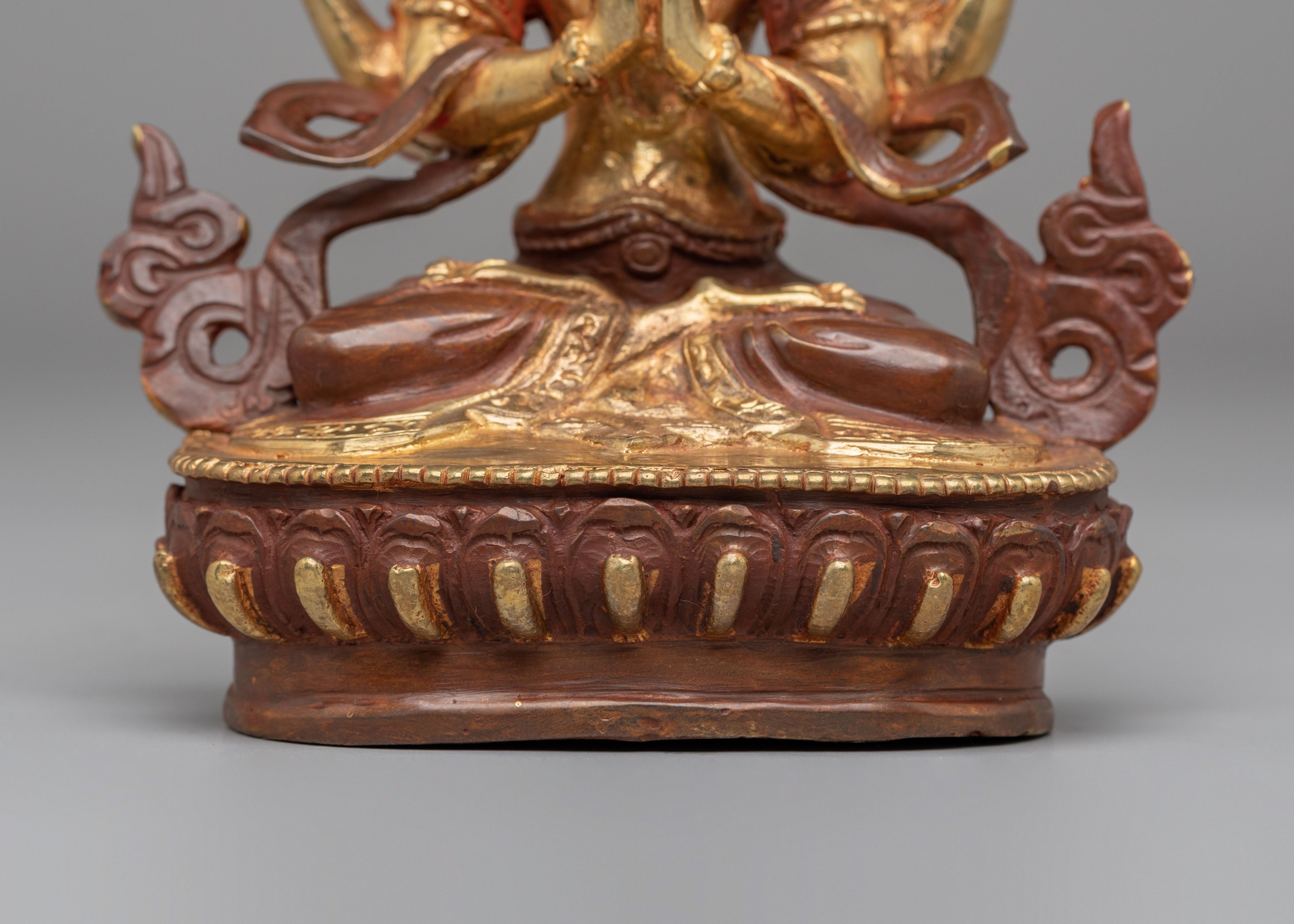 Four-Armed Chenrezig Himalayan Statue | Handcrafted Spiritual Decor