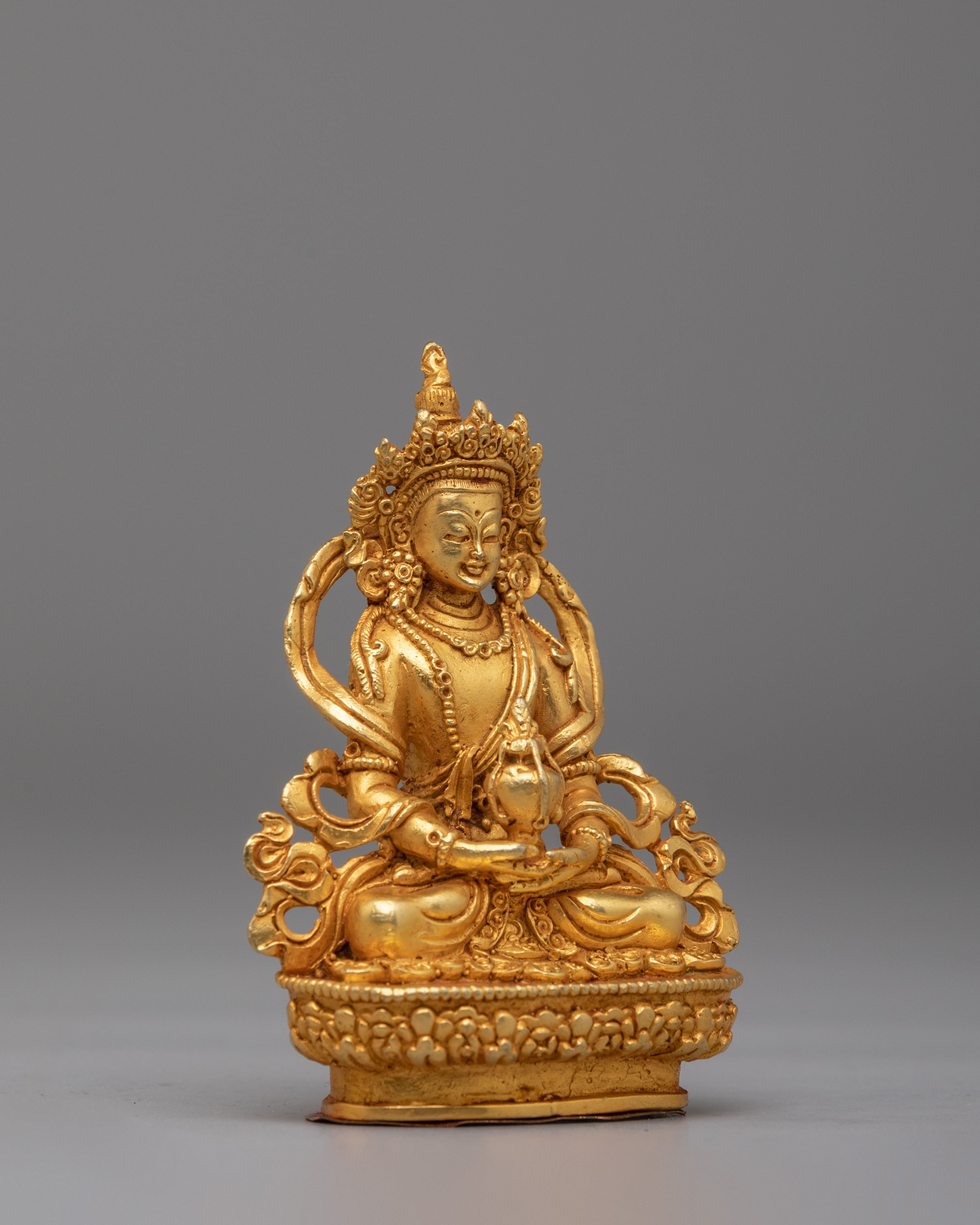 Sacred Amitayus Long Life Buddha Statue | Handmade Tibetan Sculpture