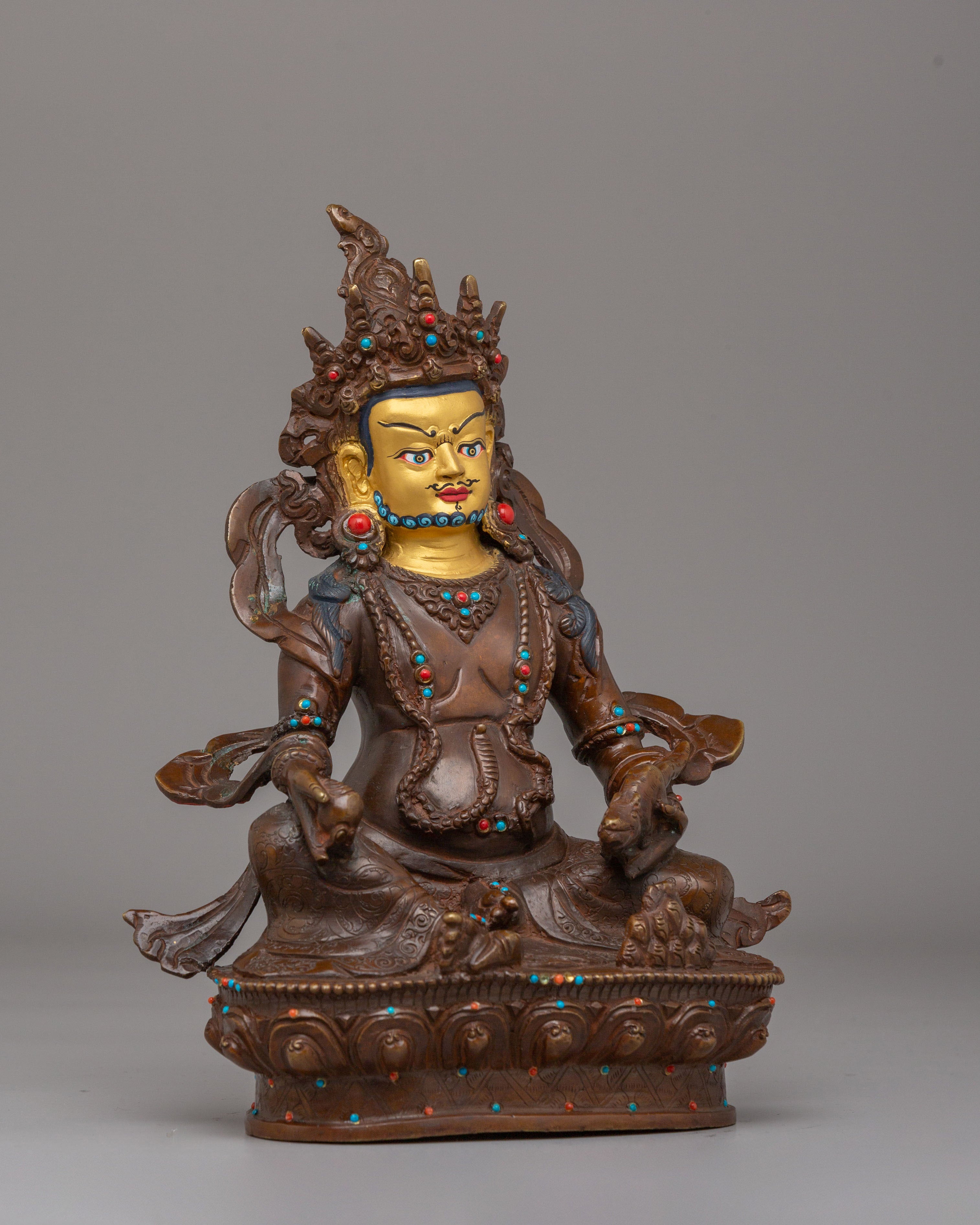 Buddhist Dzambhala Wealth God Statue | Spiritual Decor for Prosperity & Abundance