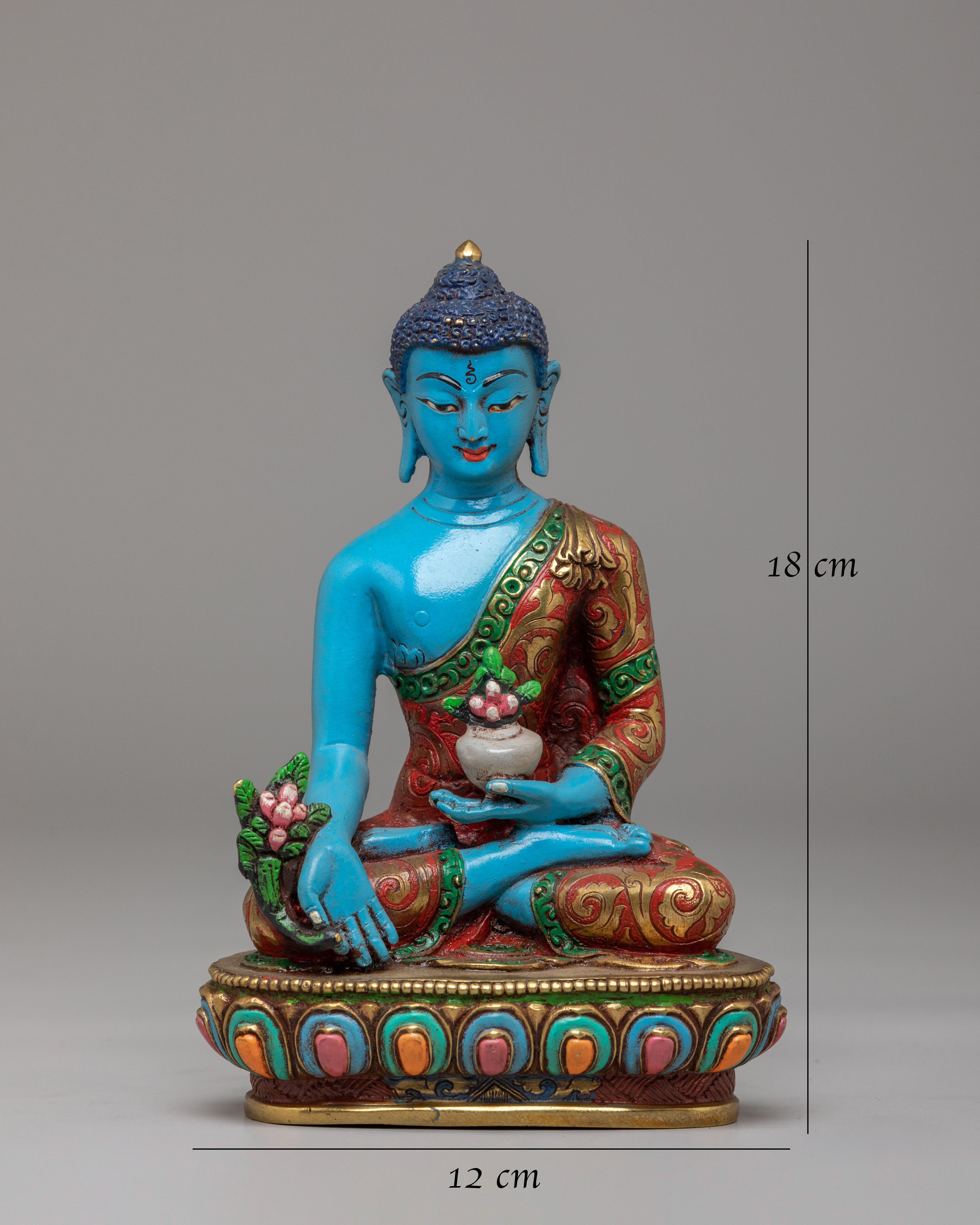 Sacred Himalayan Medicine Buddha Sculpture | Tibetan Healing Art