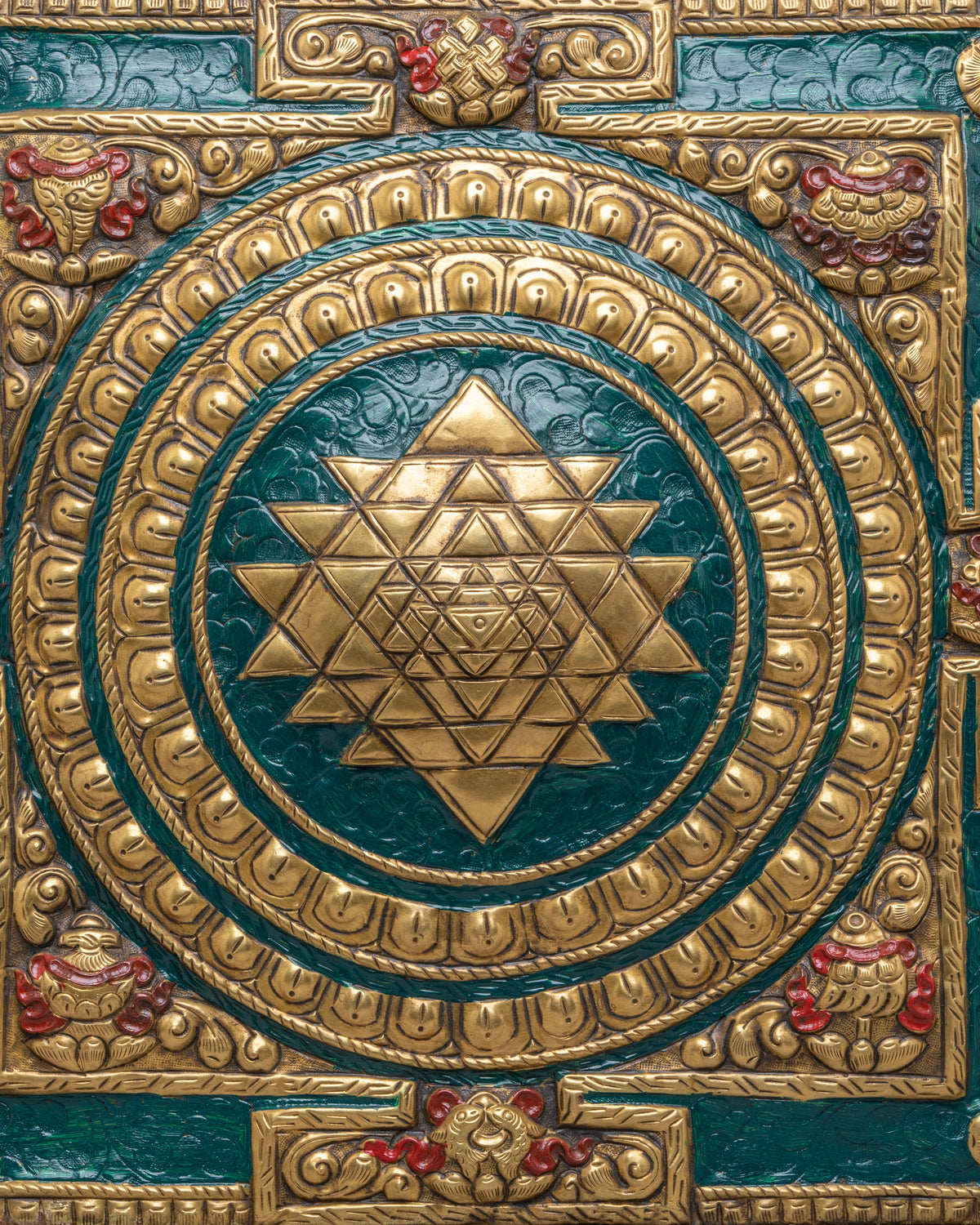 Handmade Sri Yantra Wall Hanging | Altar Sacred Art