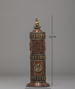 Buddhist Incense Holder | Handcrafted Gemstone Inlaid Holder