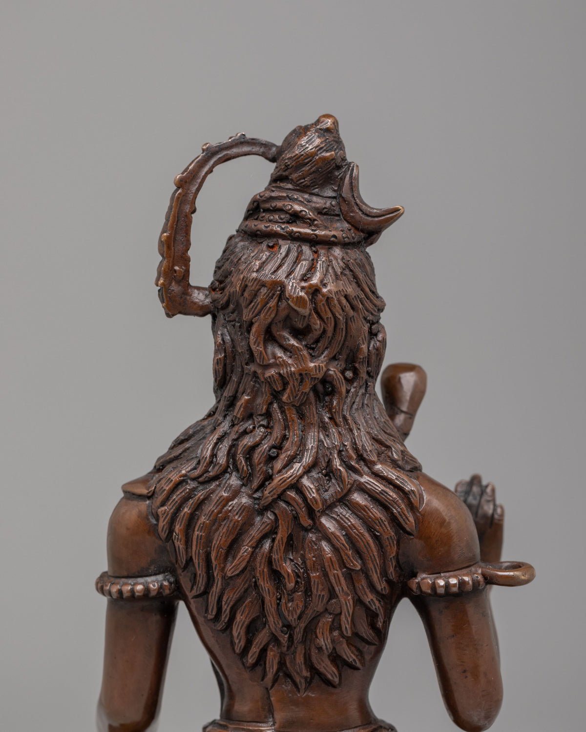 Spiritual Hindu Deity Shiva Statue | Oxidized Copper Body with Intricate Details