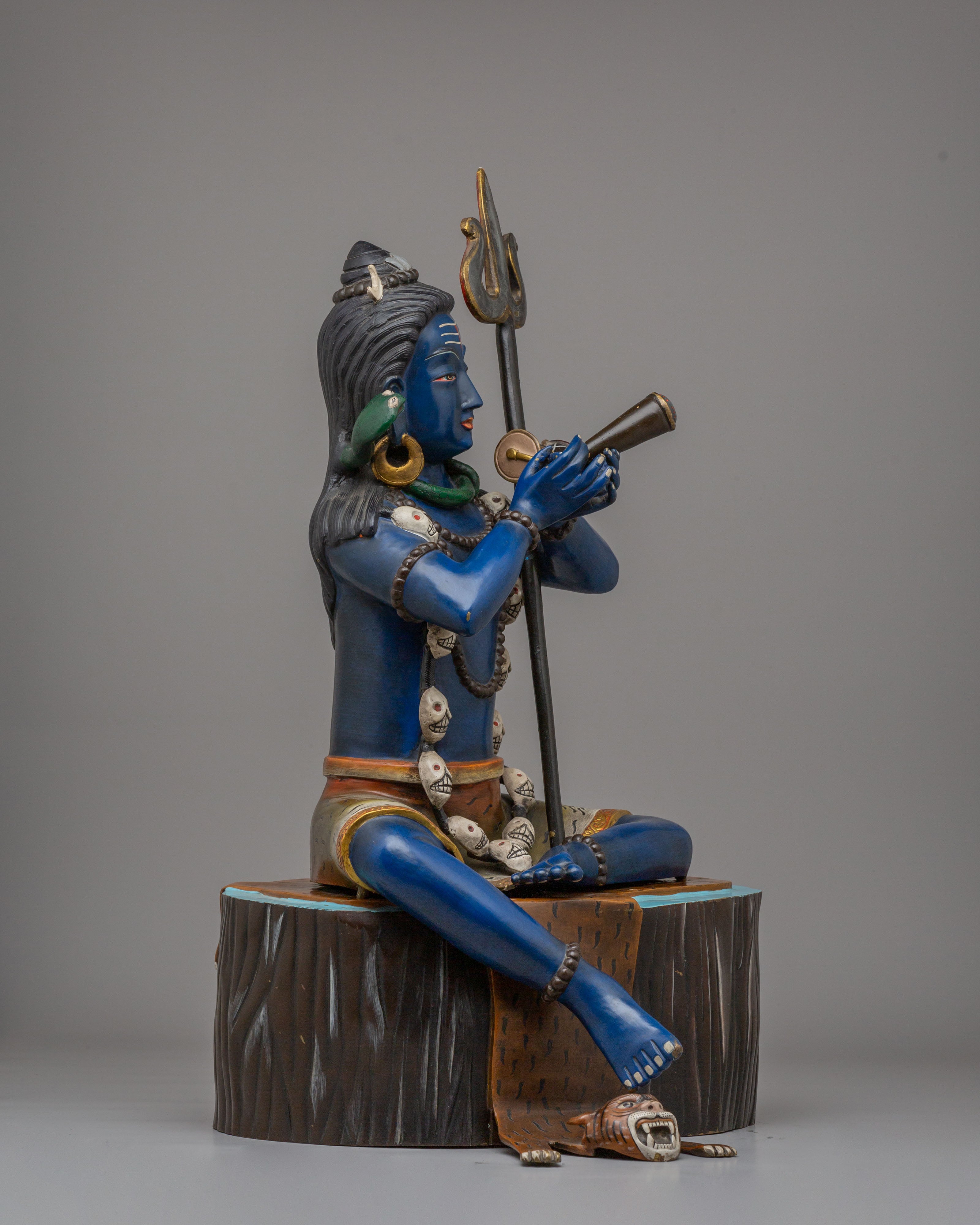 Lord Shiva Deity Figurine | Hindu Deity for Temple, Altar, and Spiritual Space