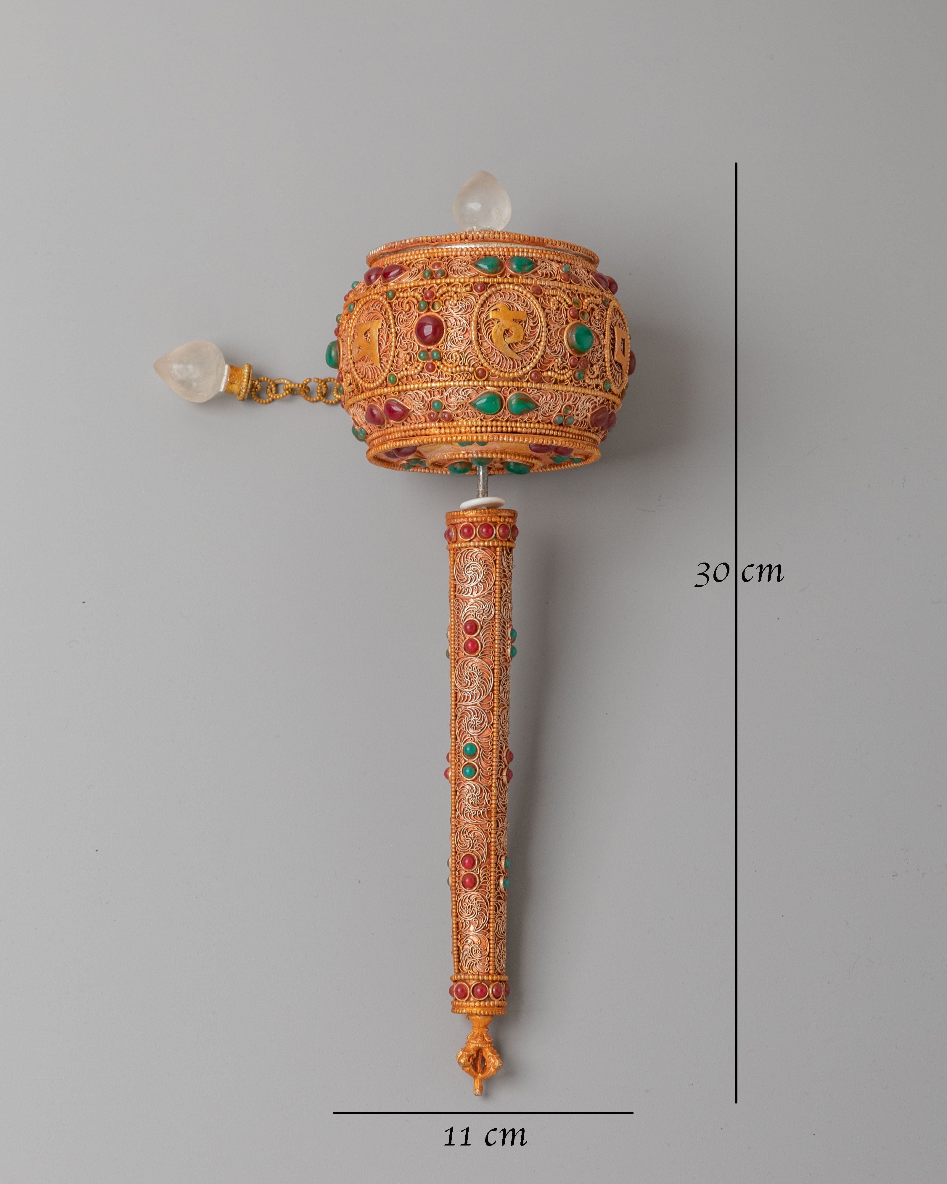 Mantra Mani Prayer Wheel | Handcrafted Tibetan Buddhist Prayer Wheel