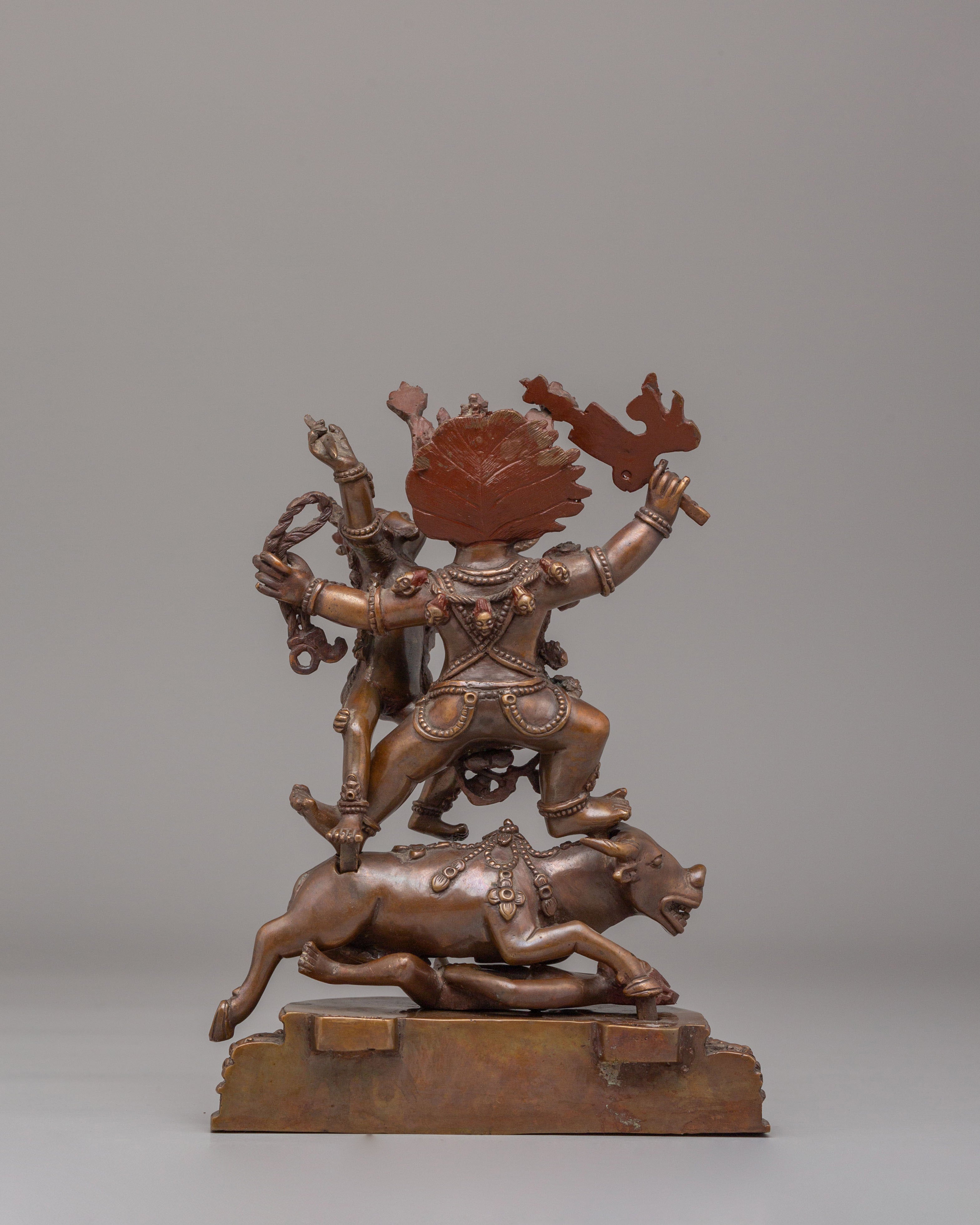 Sacred Yama Dharmaraja With Consort Statue | The Lord of Death