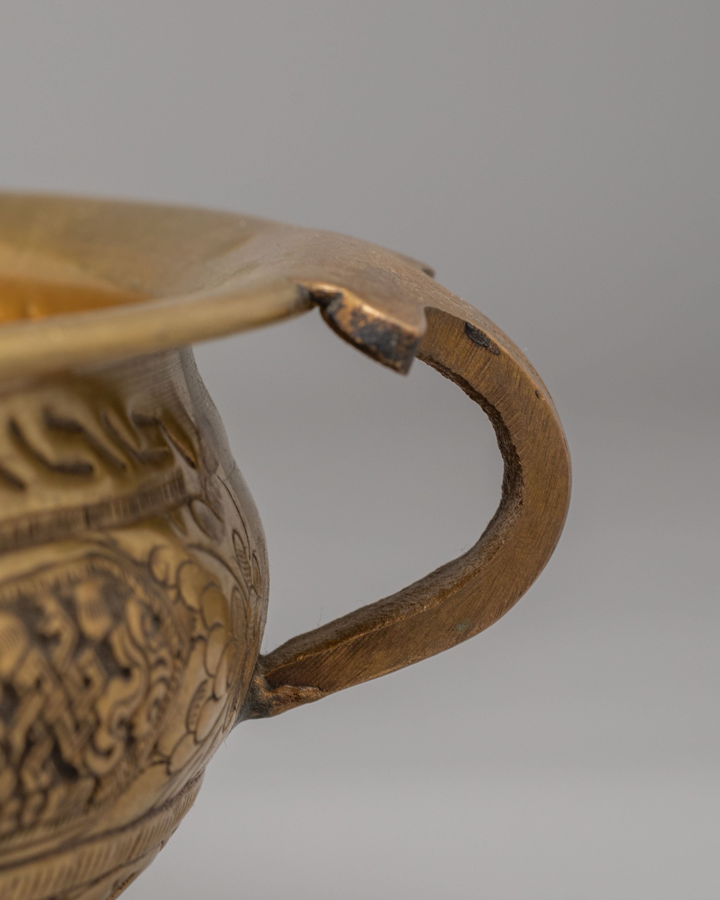 Himalayan Decorative Urli Bowl | Vessel with 8 Auspicious Symbols for Altars & Rituals