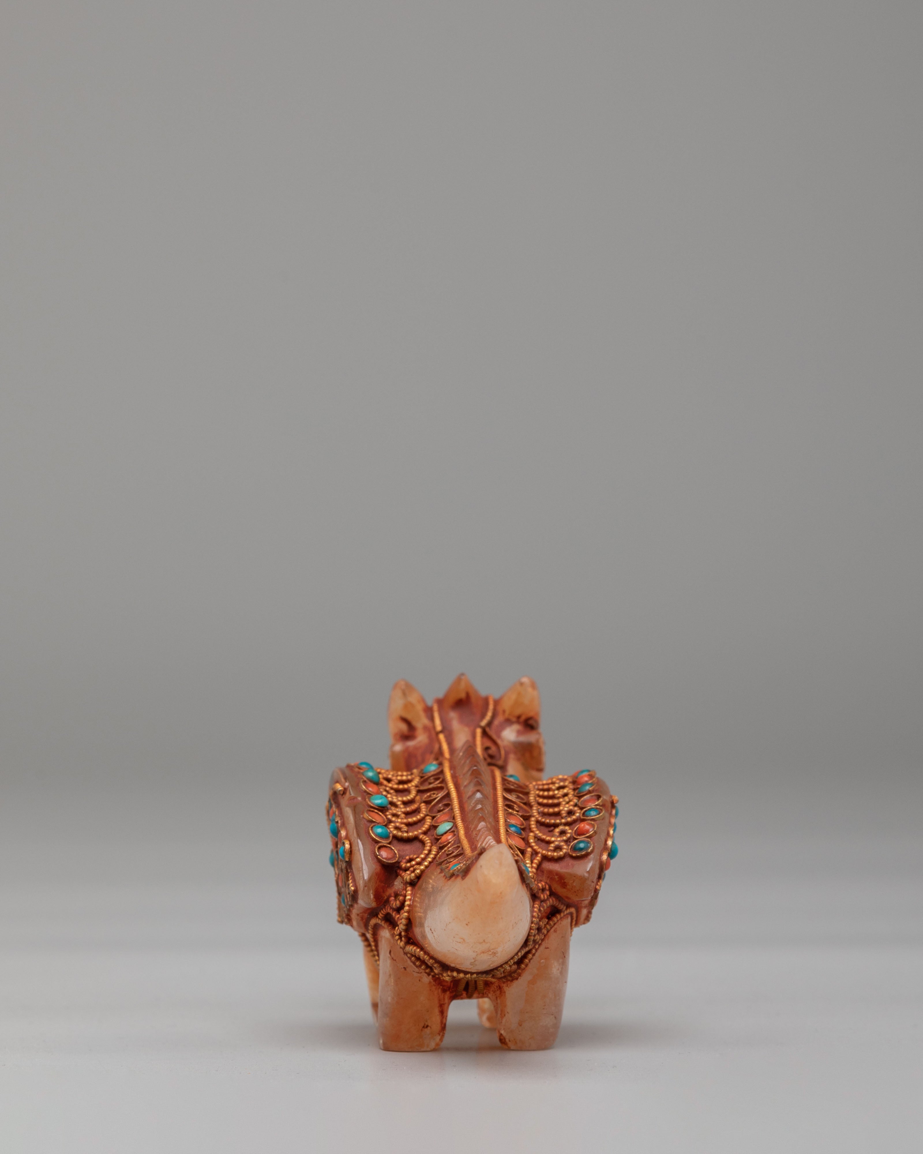 Himalayan Crystal Dragon | Copper & Gemstone Art