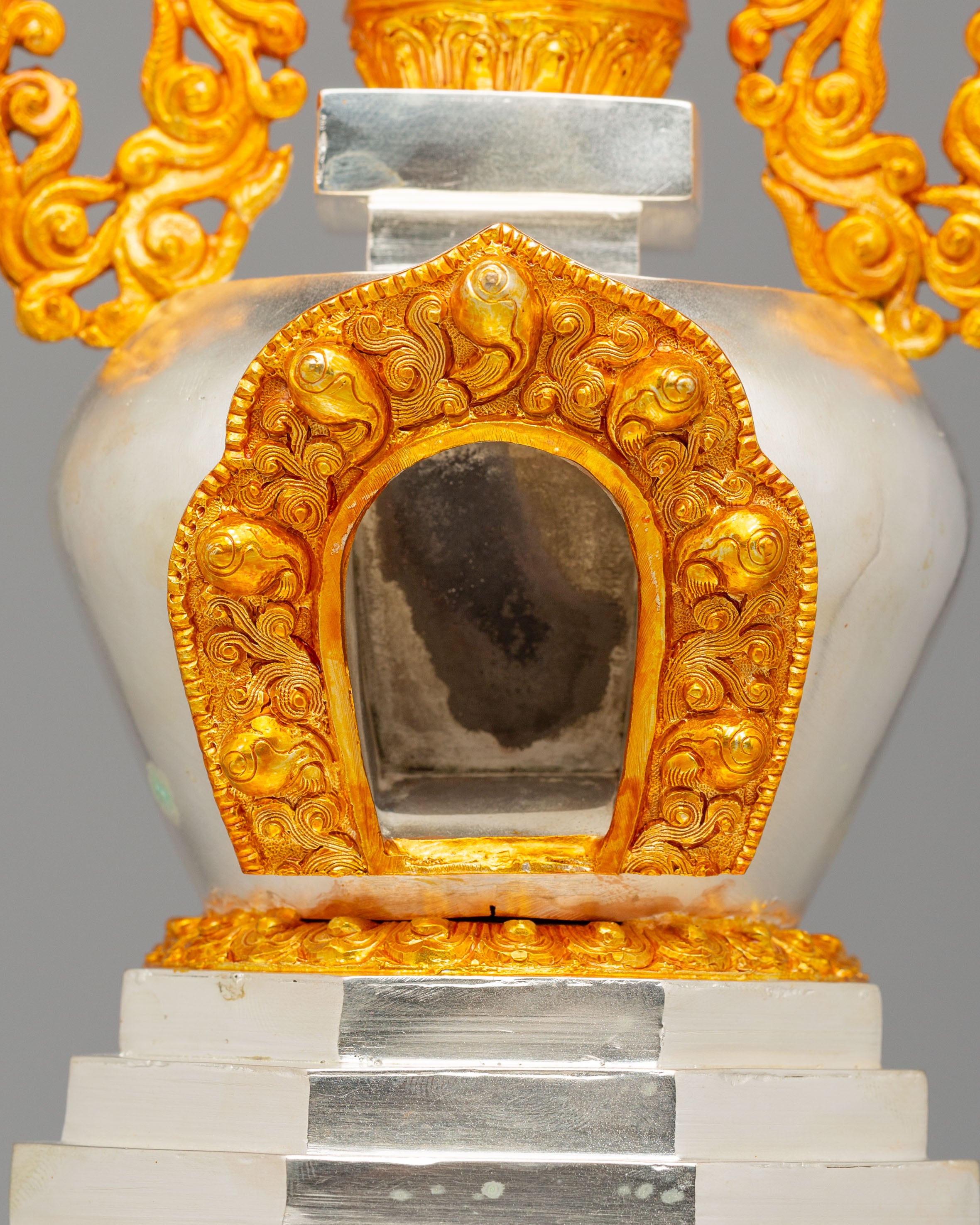 Traditional Handmade Stupa | Sacred Tibetan Buddhist Shrine Decor