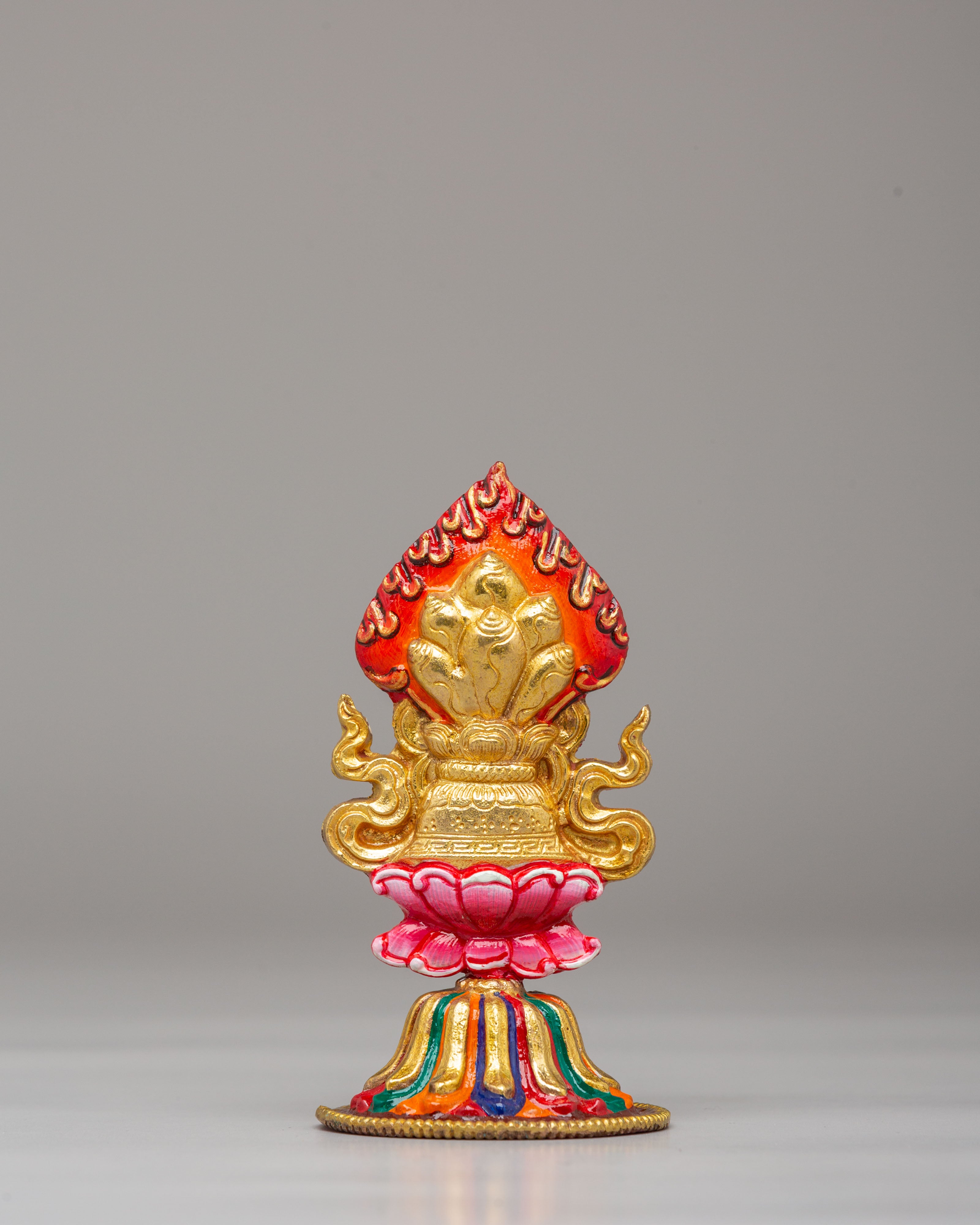 Tibetan Chakravartin Possessions Sculpture | Sacred Spiritual Decor