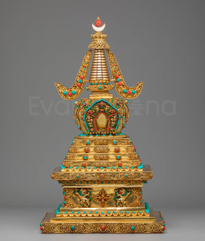 Traditional Tibetan Golden Stupa